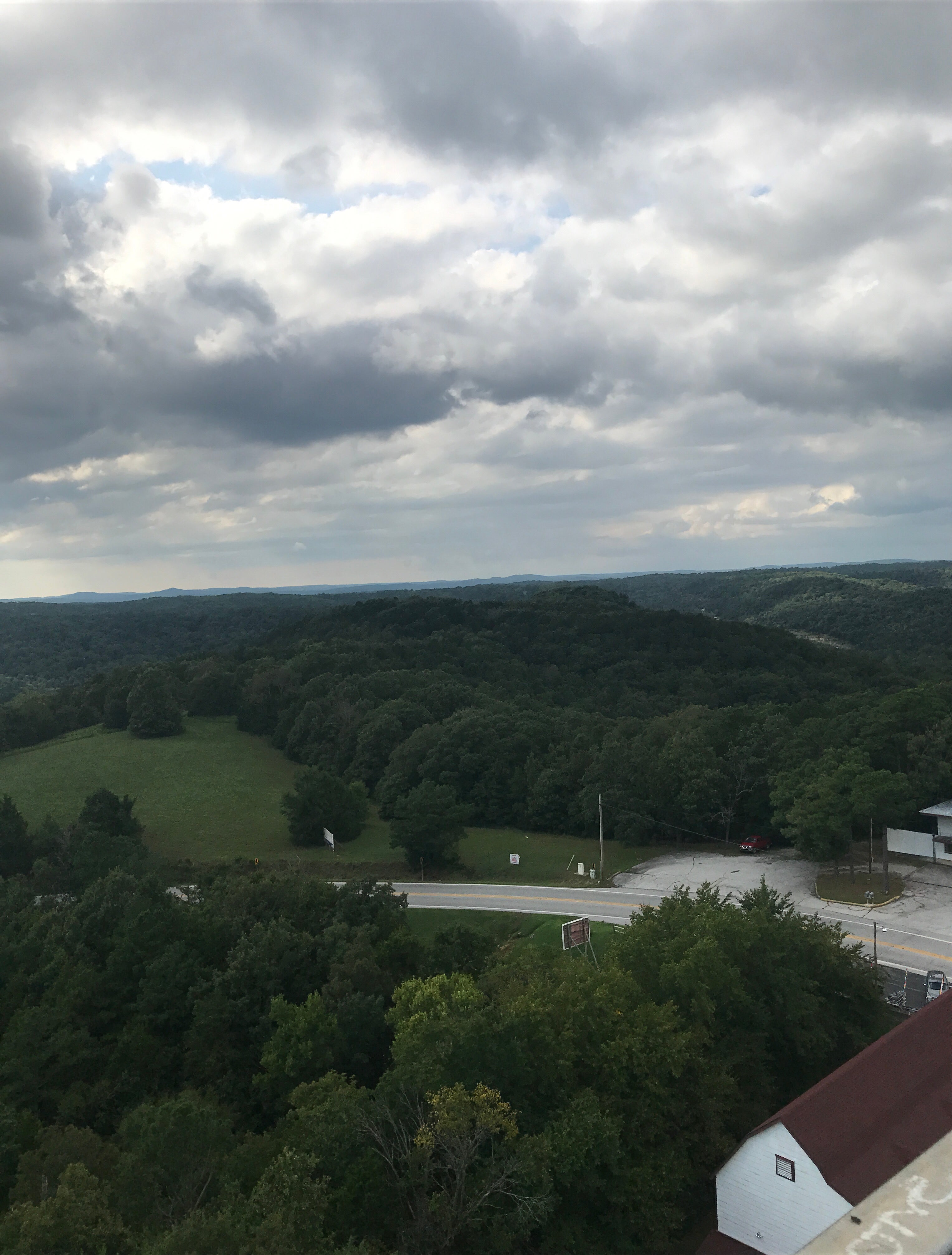 A view of the area near Lake Leatherwood, this is one of the many observation tower views you can take in while in this area.