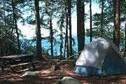 Erin H.'s photo of tent camping at Glen Island Group — Lake George Islands near Round Lake, NY