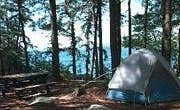 Erin H.'s photo of tent camping at Glen Island Group — Lake George Islands near Stony Creek, NY
