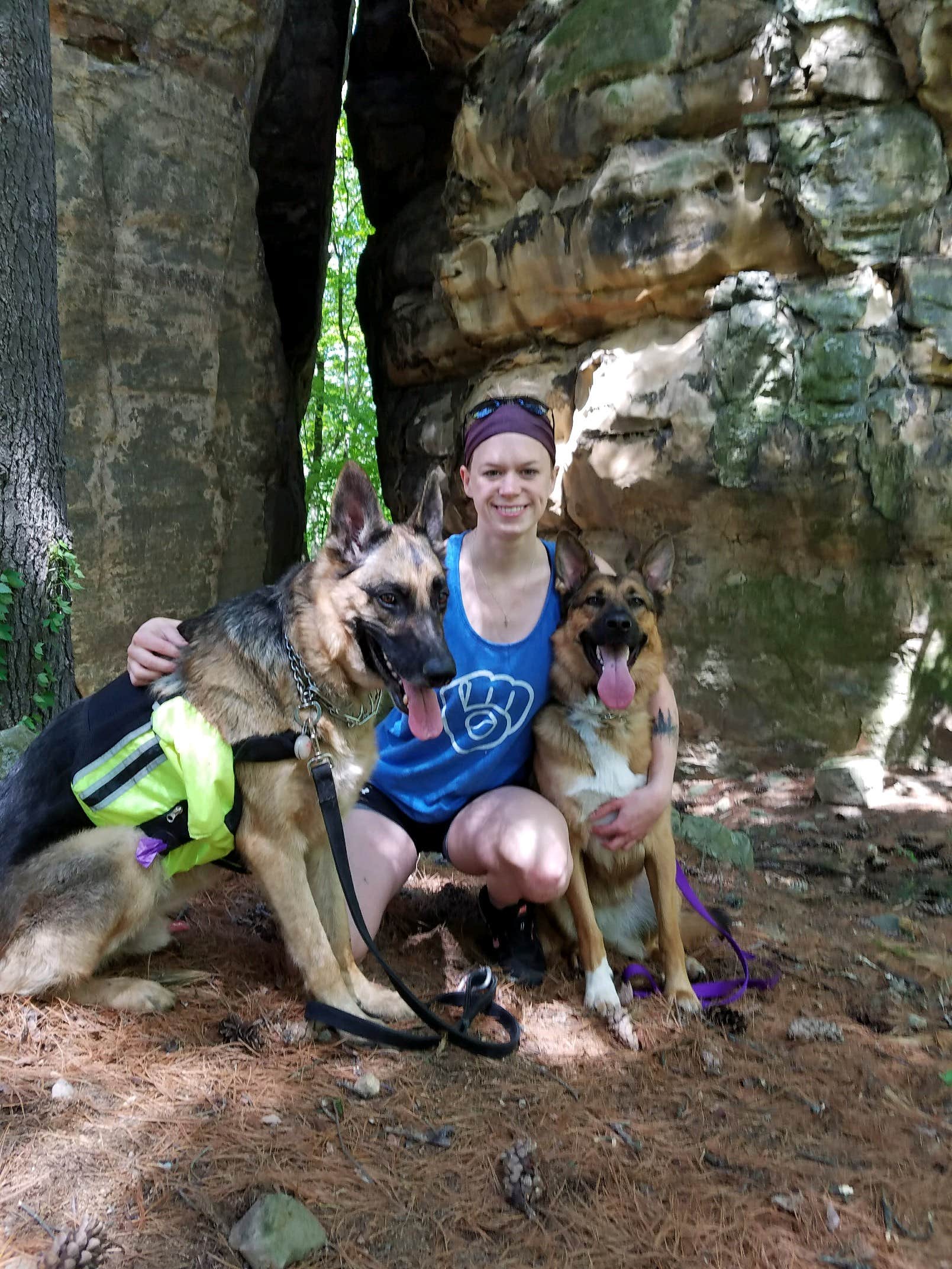 Sarah B.'s photo of camping with pets at Mill Bluff State Park Campground near Necedah, WI