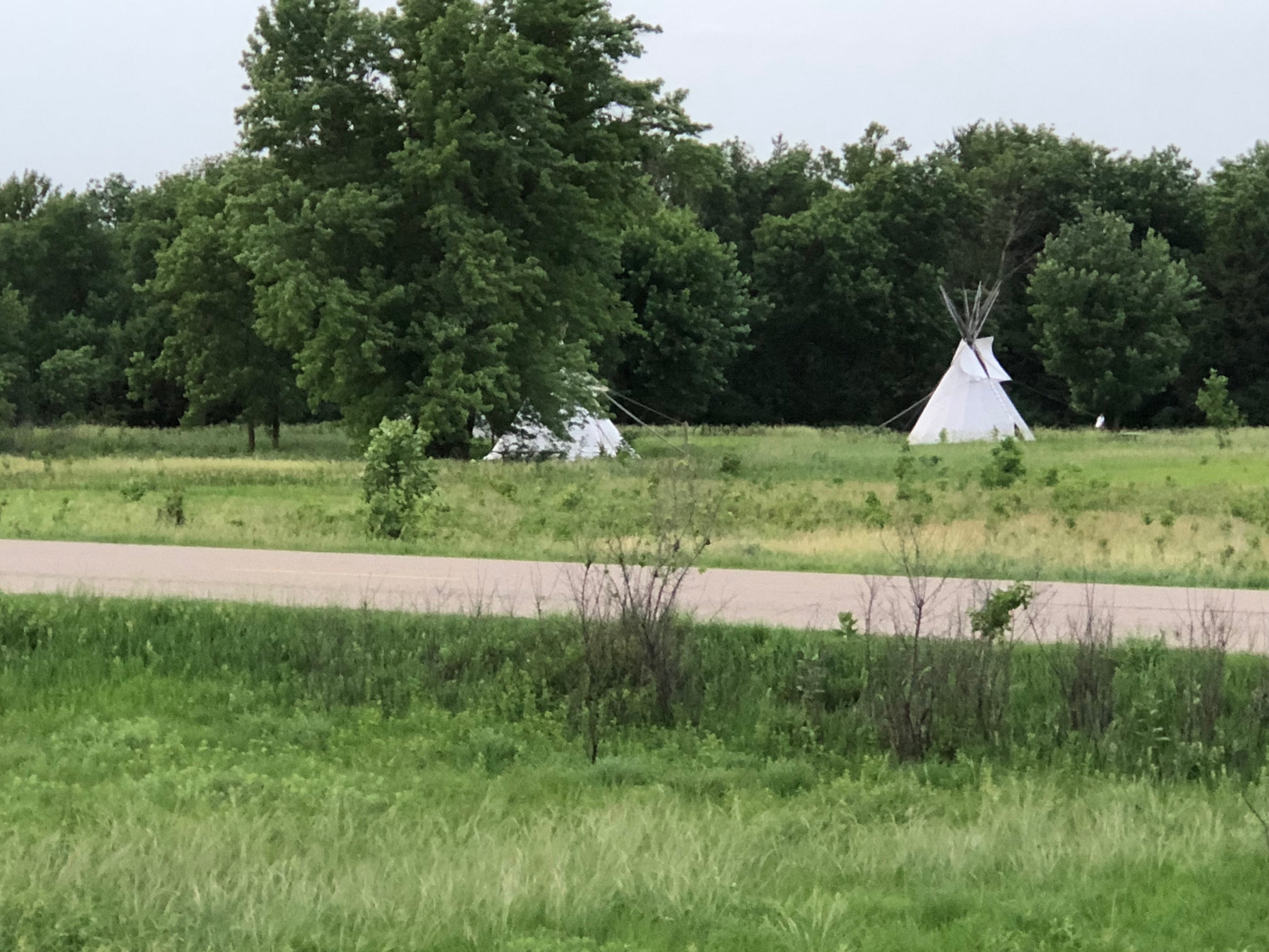 These teepees are available to stay in overnight.
