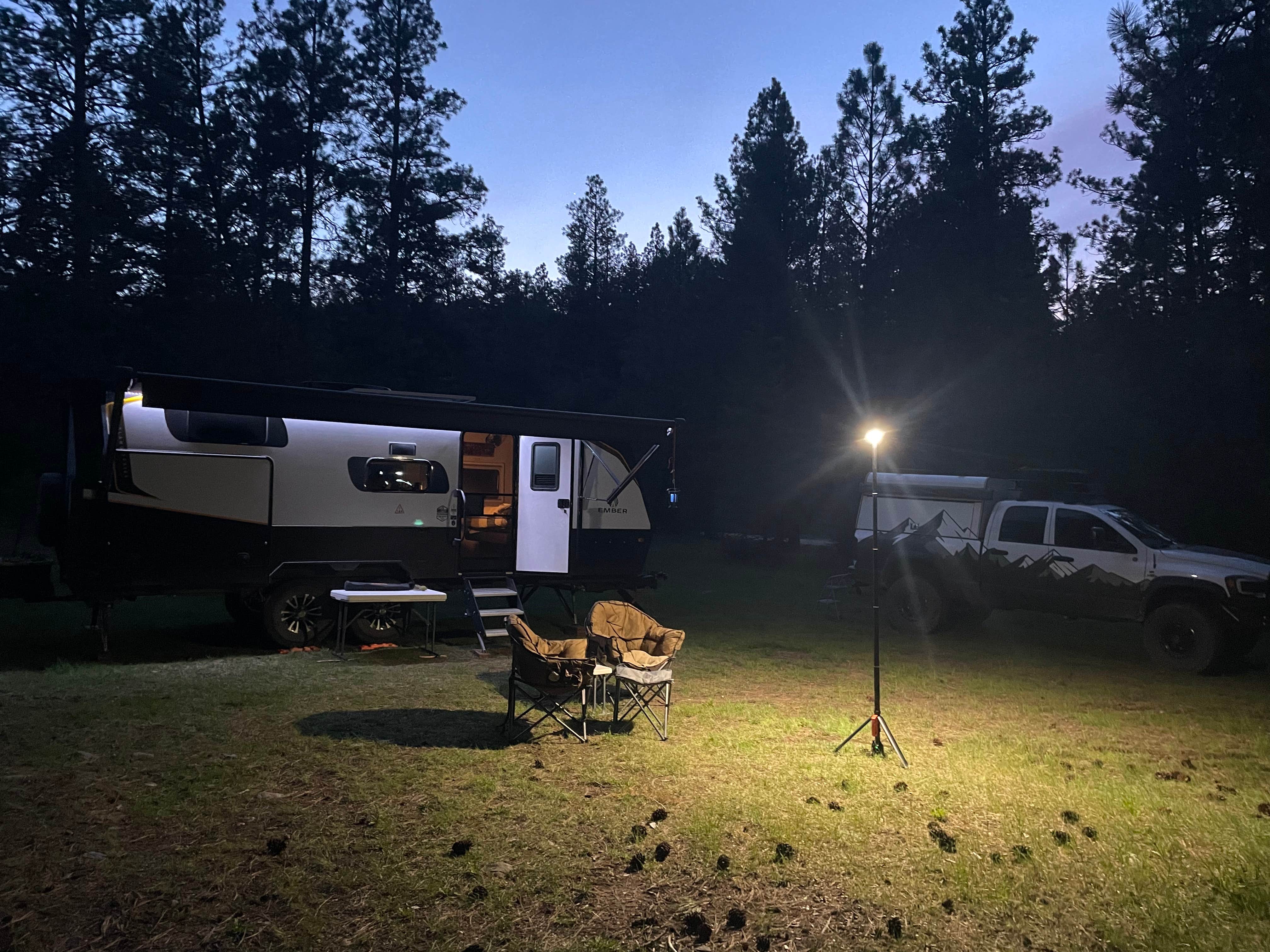 Camper-submitted photo at 4 or 5 dispersed sites along Chaffin Creek road near Gibbonsville, ID