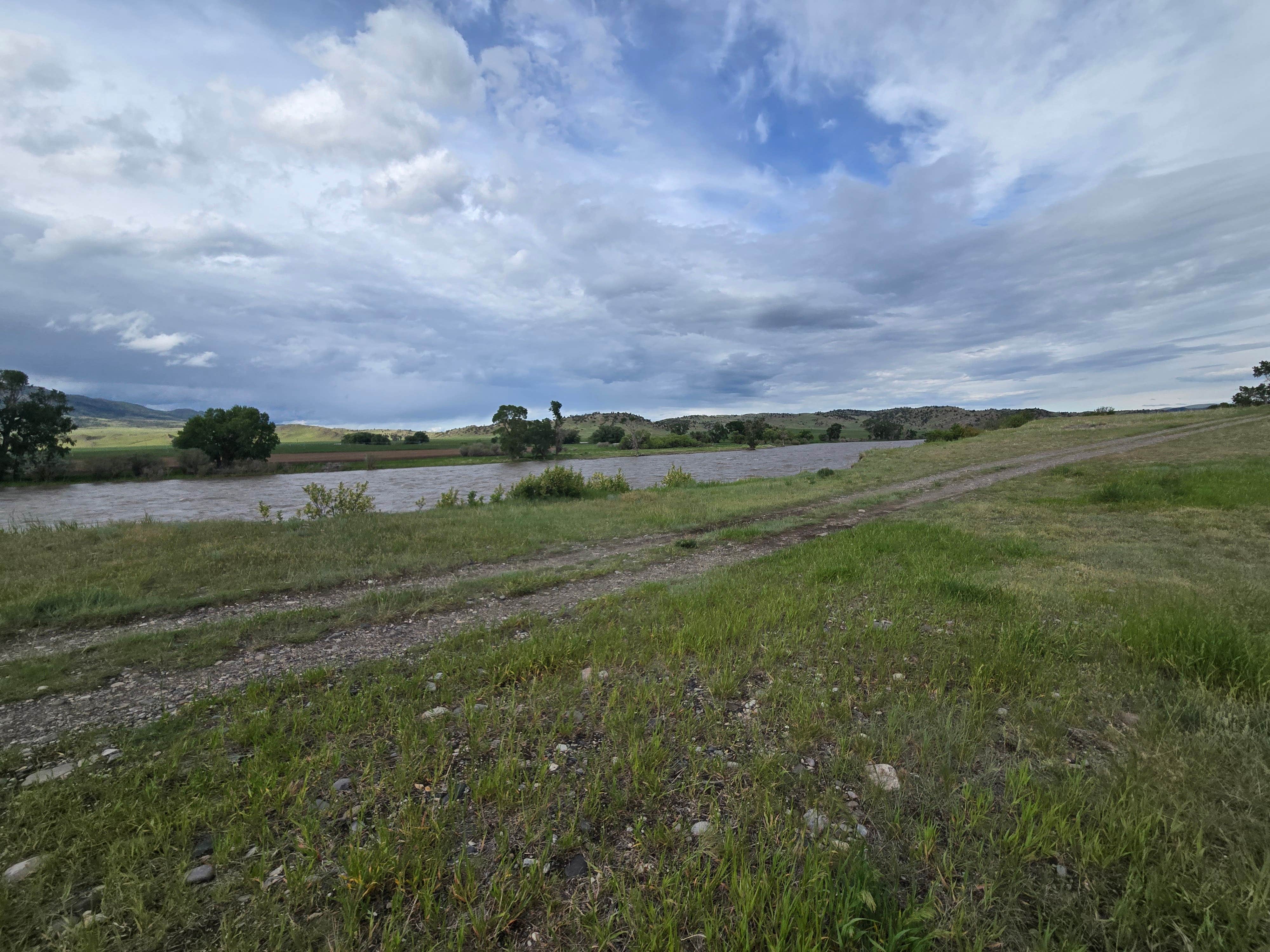 Steve M.'s photo of a dispersed camping area at Pig Farm Fishing Access Camp near Livingston, MT