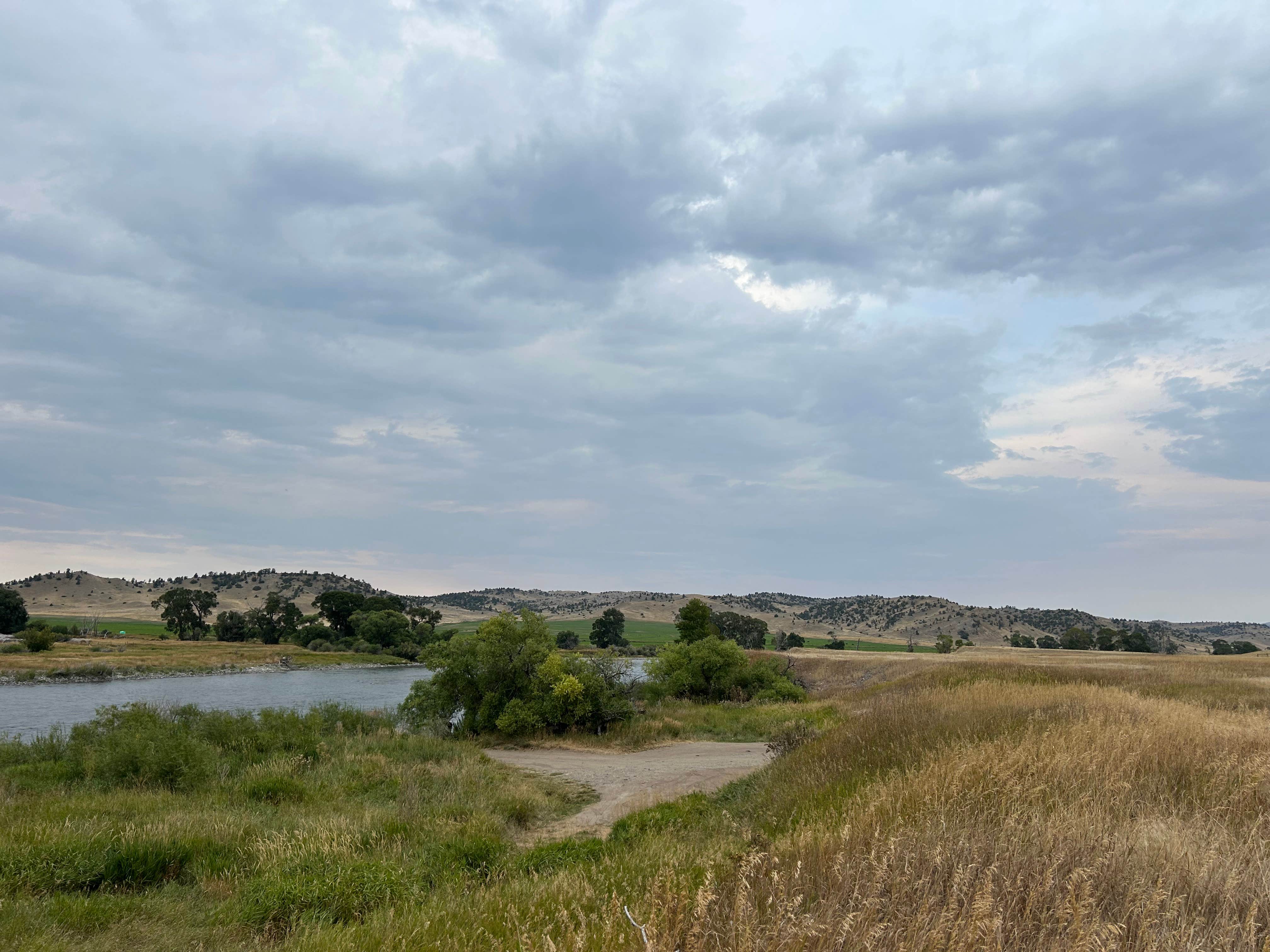 Steven L.'s photo of a dispersed camping area at Pig Farm Fishing Access Camp near Pray, MT