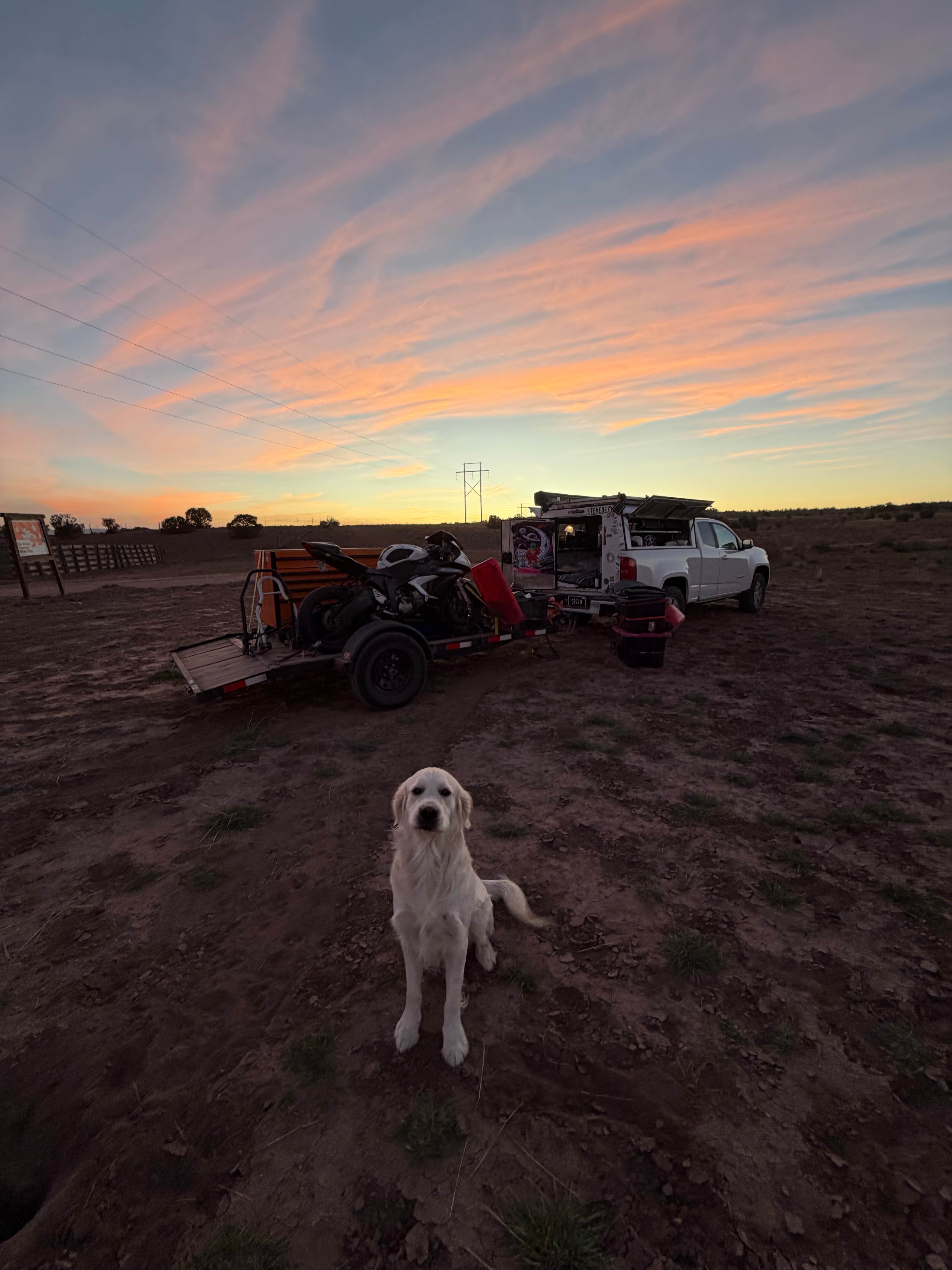 Robert Y.'s photo of camping with pets at Six Mile Canyon - Dispersed Camping near Grants, NM