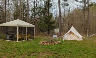 Camping near Sugarloaf Mountain: 6 Points @ Raven Micro Farm, Jefferson, South Carolina