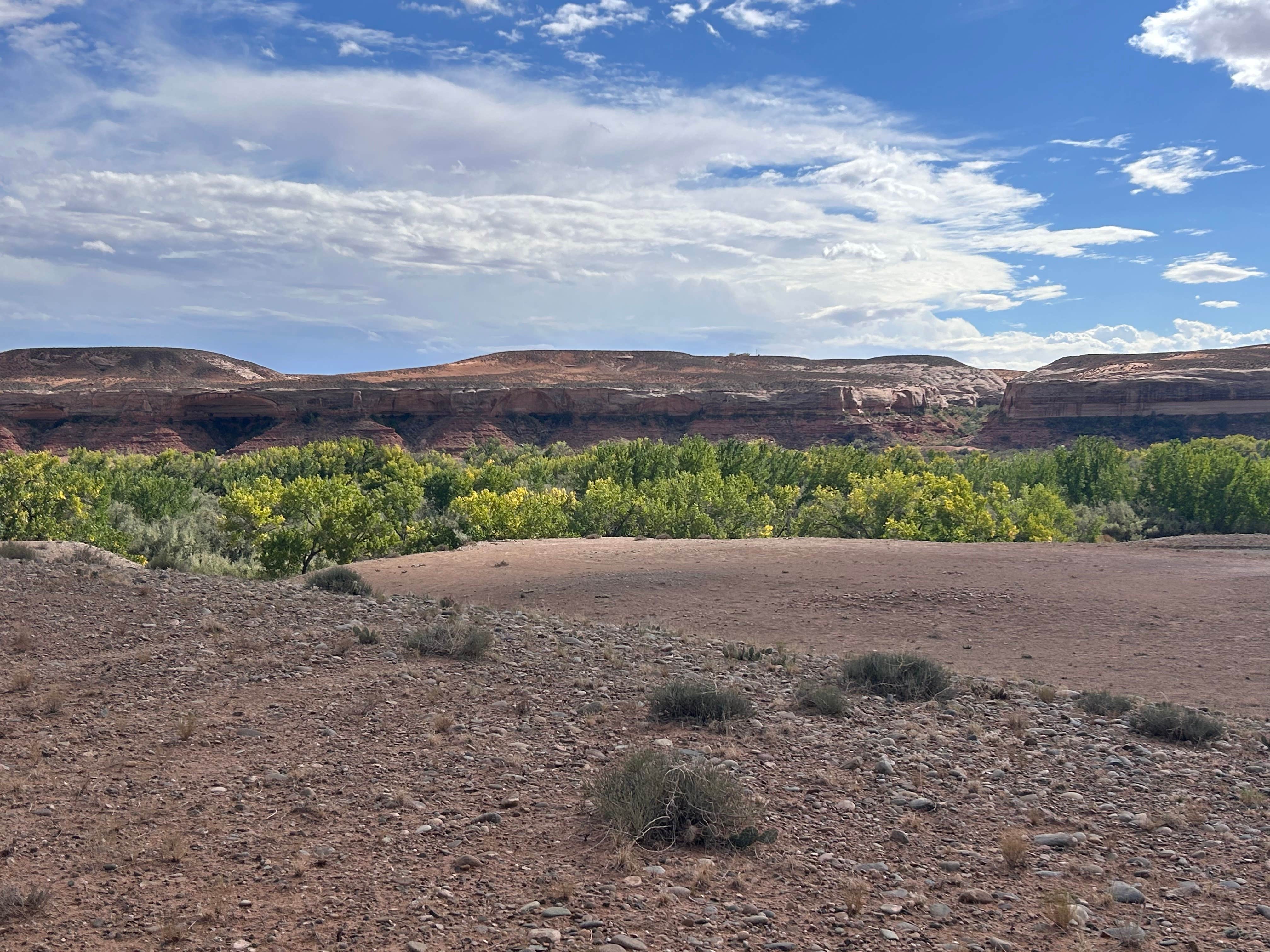 Camper-submitted photo at Abandonded Bridge on San Juan River near Montezuma Creek, UT