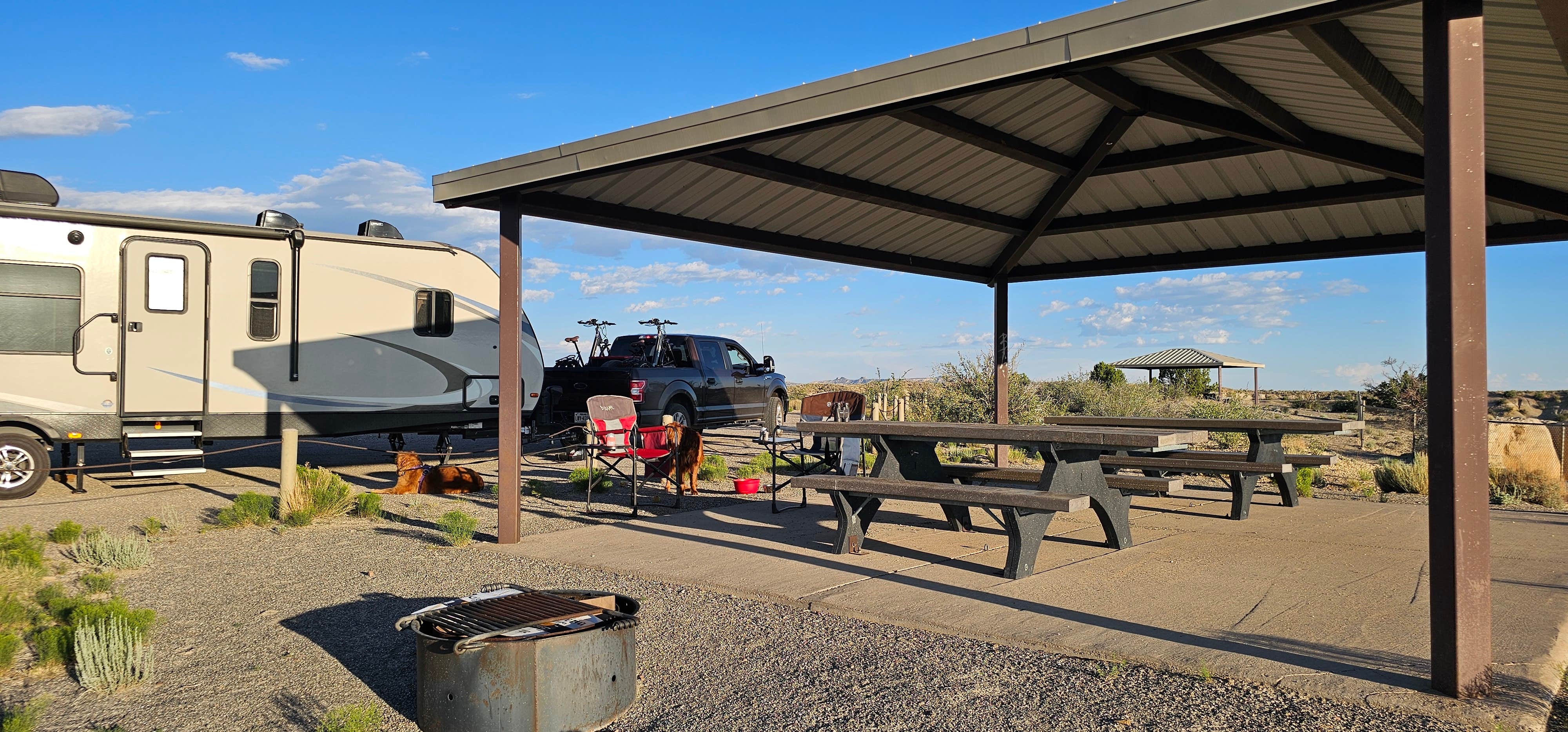 Texas Roving Ranger's photo of camping with pets at Angel Peak NM Badlands | Dispersed Camping near Aztec, NM