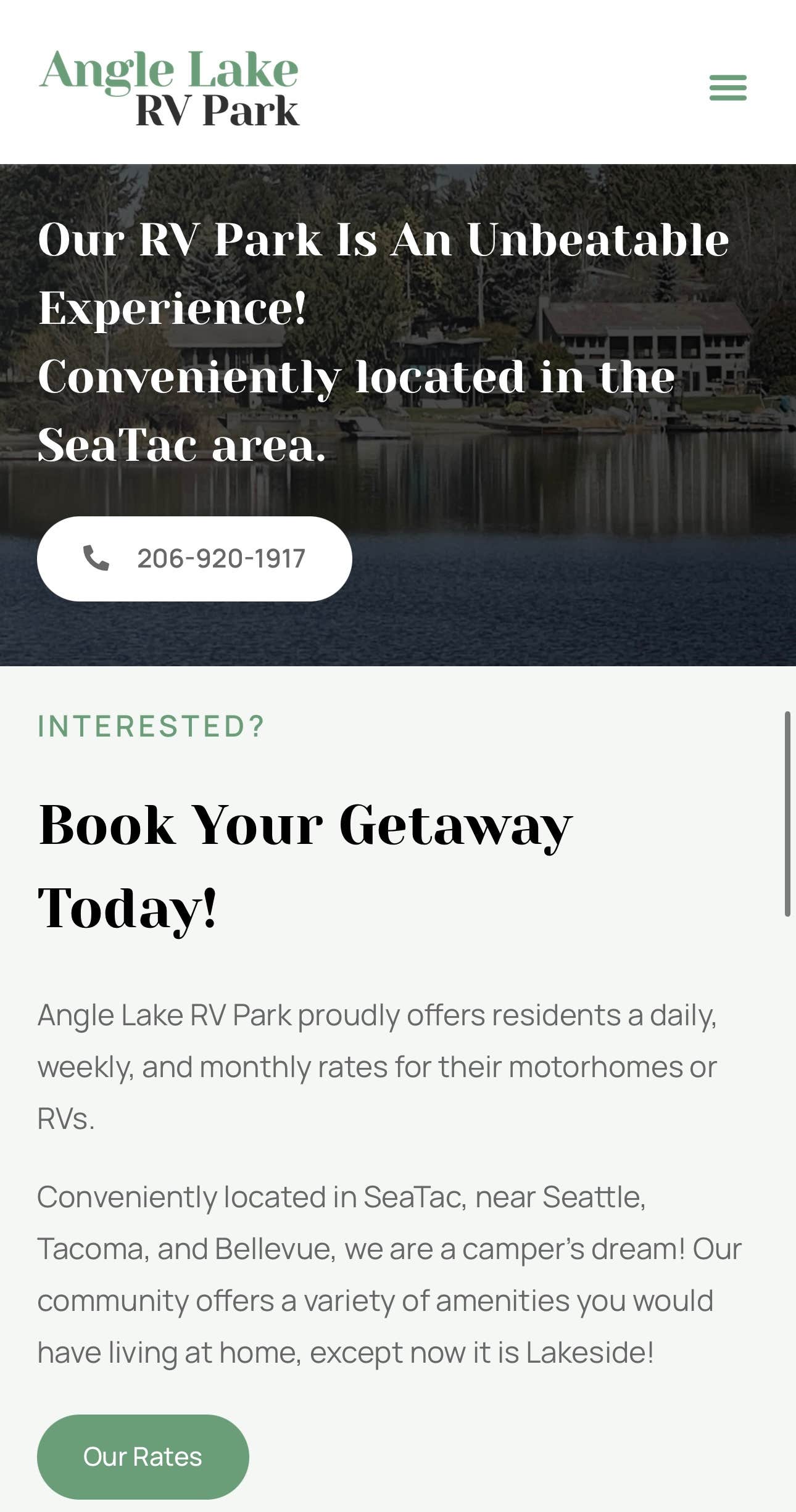 Camper-submitted photo at Angle Lake RV Park near Orting, WA