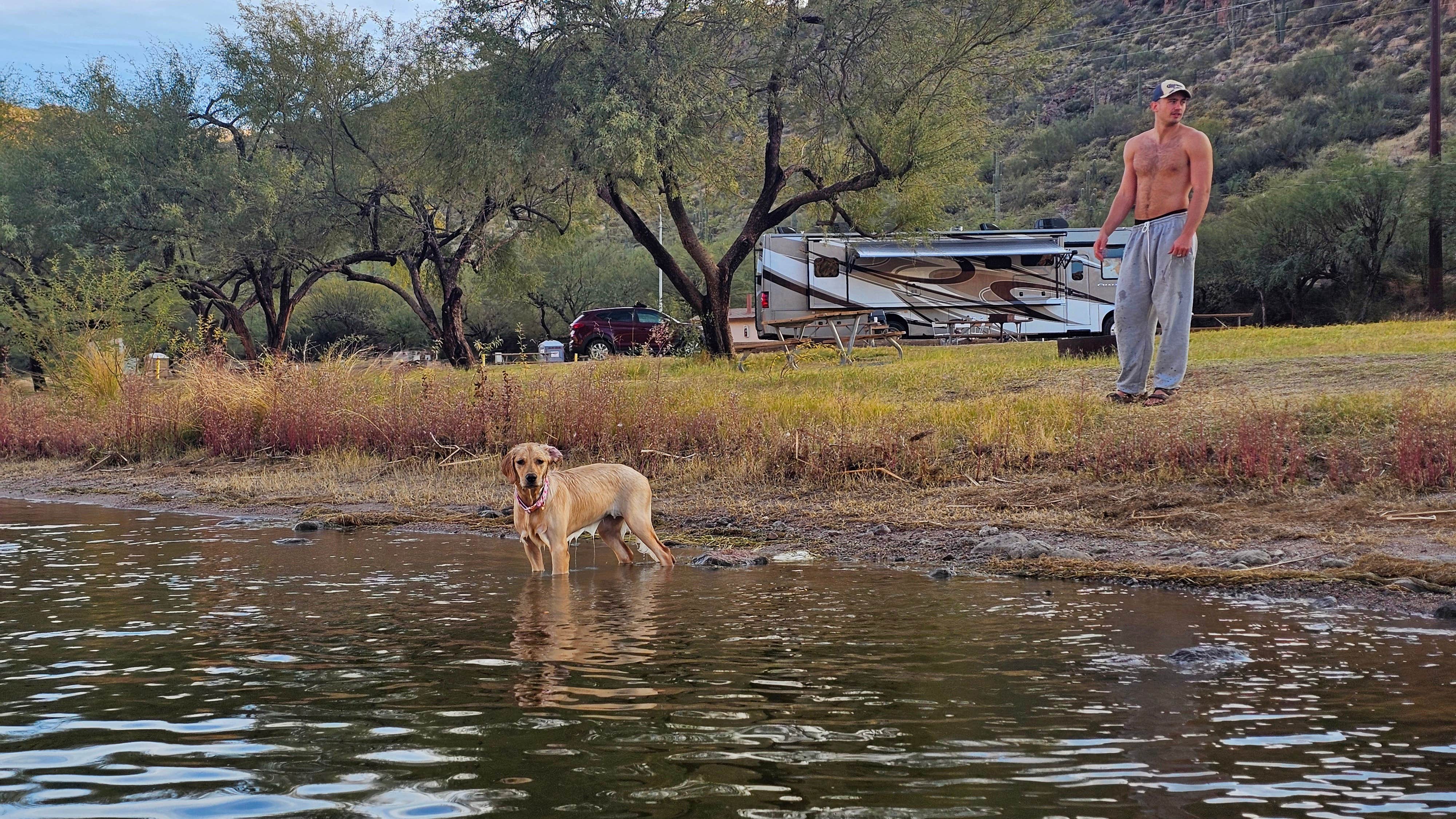 Tj R.'s photo of camping with pets at Canyon Lake Marina & Campground near Rio Verde, AZ