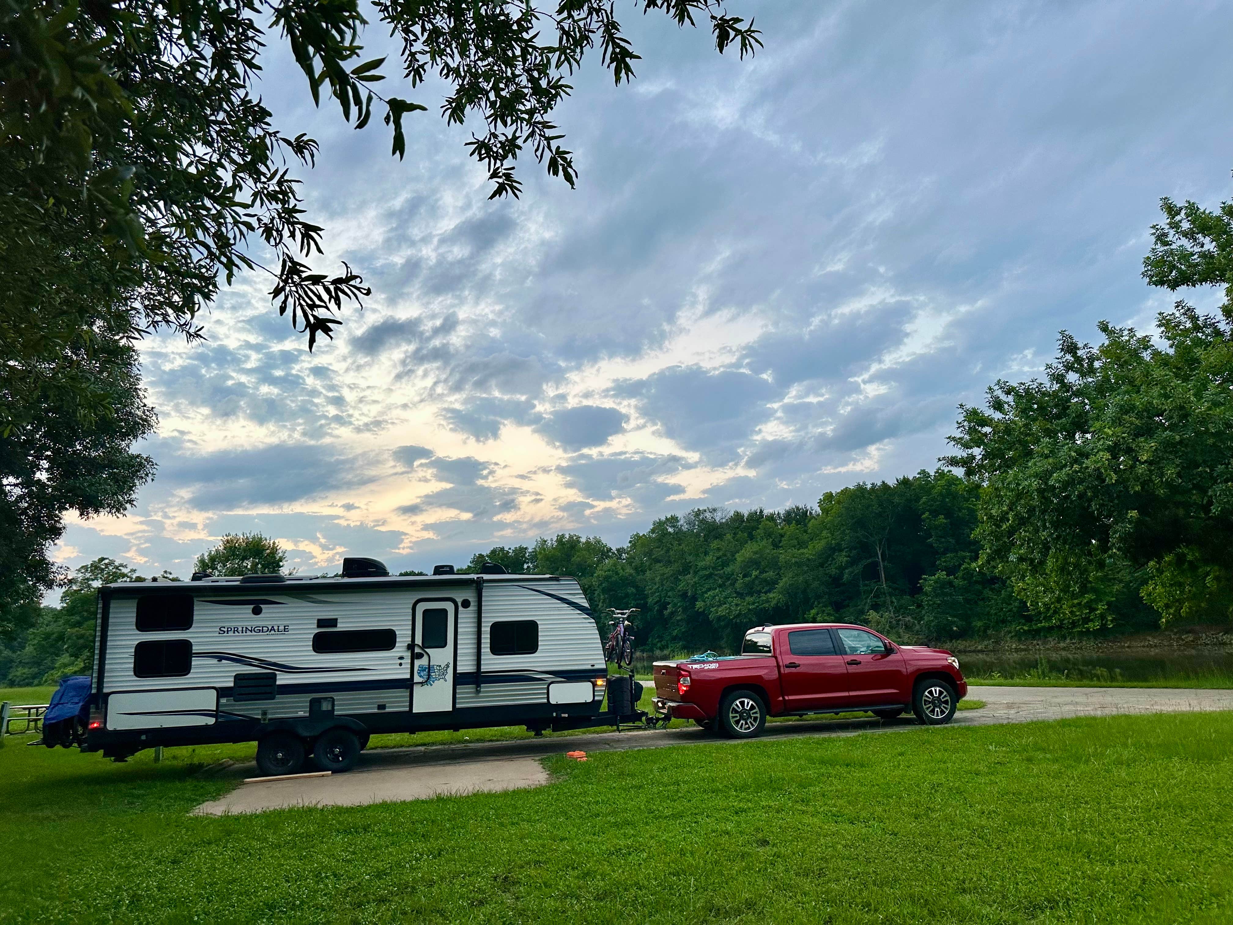Karolina M.'s photo of rv camping at Clear Creek - Ozark Lake (AR) near Greenwood, AR
