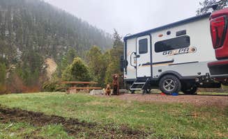 Traci B.'s photo of camping with pets at Aspen Grove Campground near Ovando, MT
