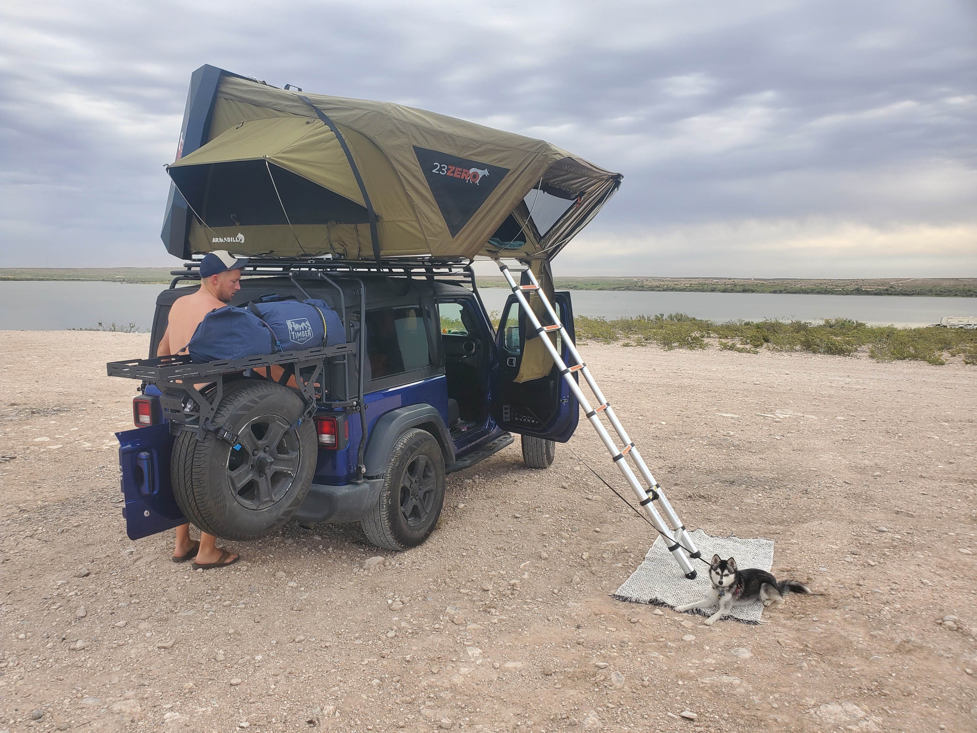 Katie P.'s photo of camping with pets at Avalon Lake Dispersed near Whites City, NM