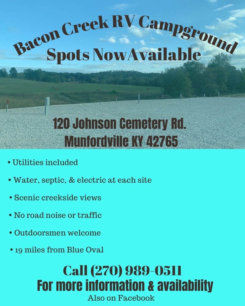 Bacon Creek RV Campground Munfordville, KY