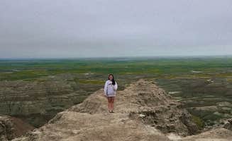 Kaelyn H.'s photo of a dispersed camping area at Badlands Dispersed Camping near Badlands National Park