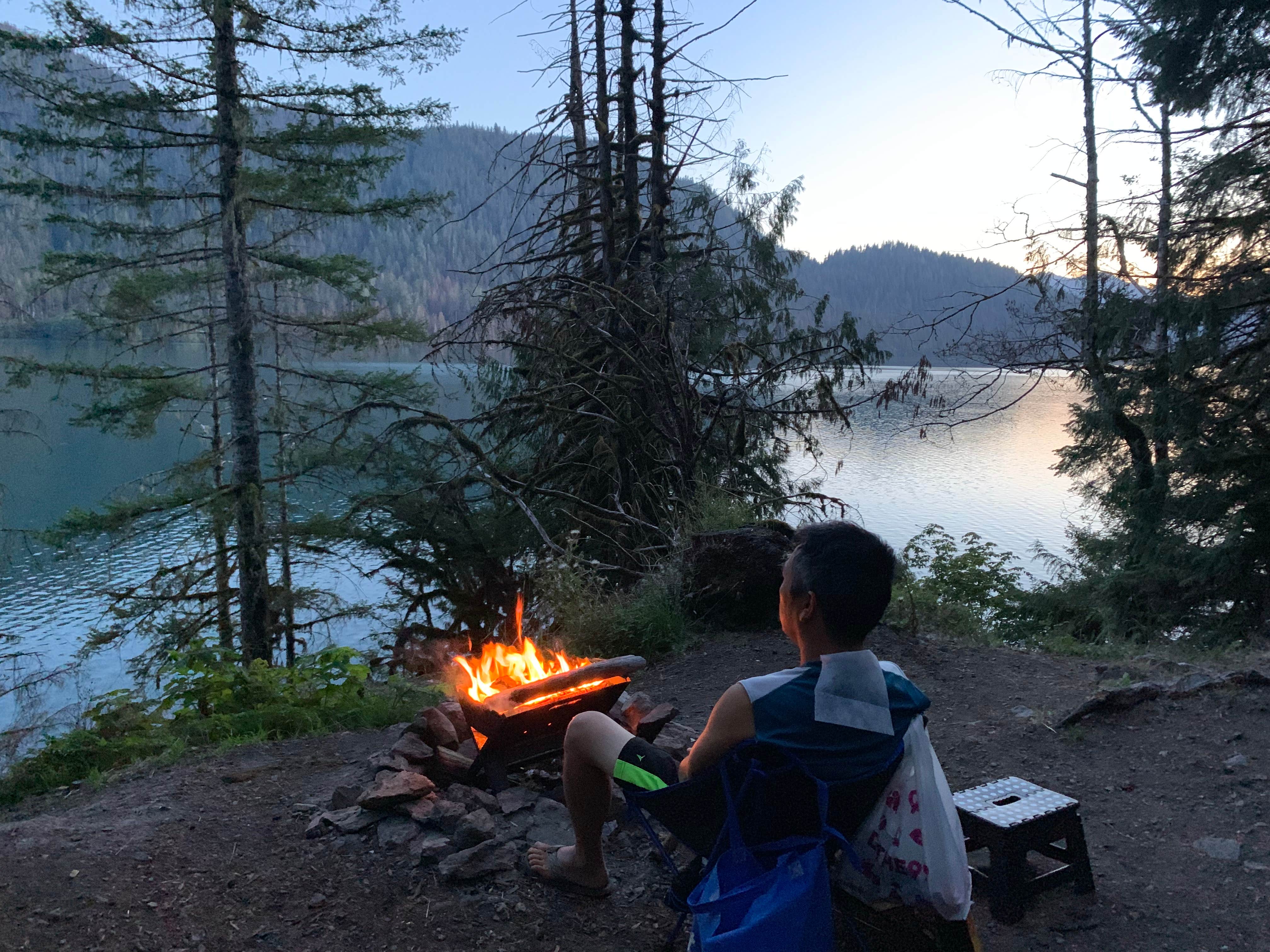 Mimi N.'s photo of a dispersed camping area at Baker Lake Road Dispersed Campsite near Lynden, WA