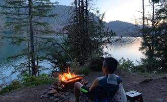 Mimi N.'s photo of a dispersed camping area at Baker Lake Road Dispersed Campsite near Hamilton, WA