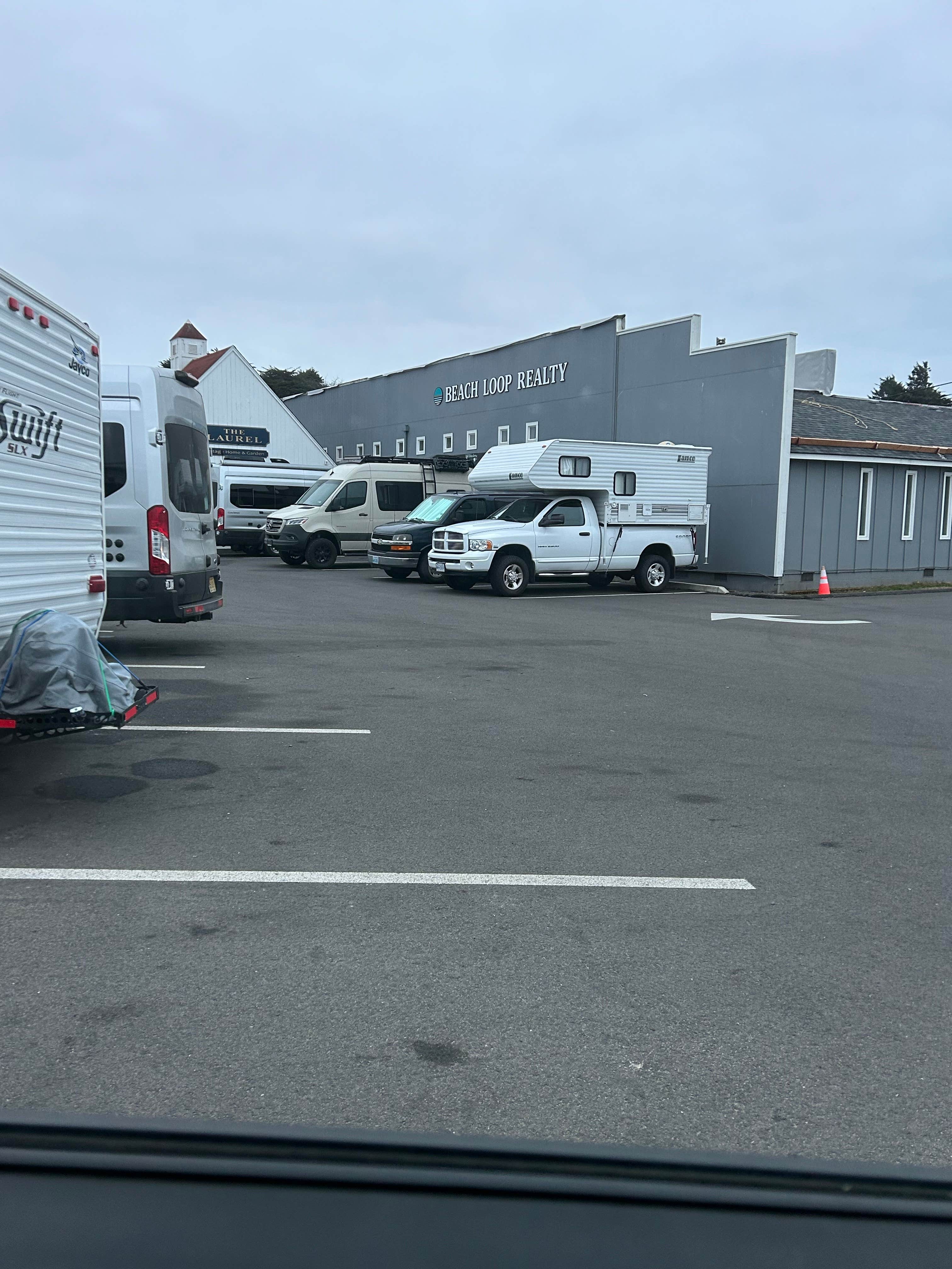 pamela D.'s photo of rv camping at Bandon public parking lot near Langlois, OR