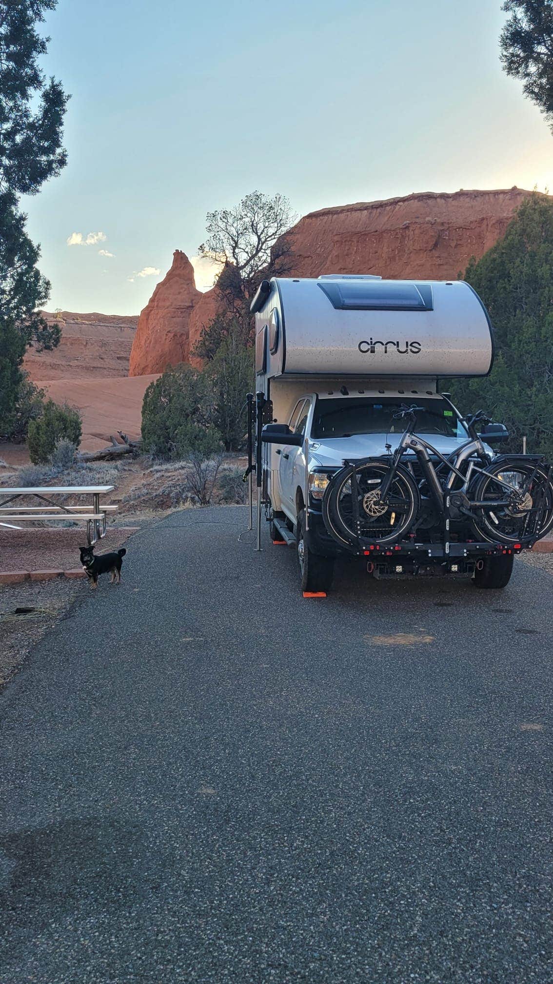 Ursula's photo of camping with pets at Basin Campground — Kodachrome Basin State Park near Bryce Canyon National Park