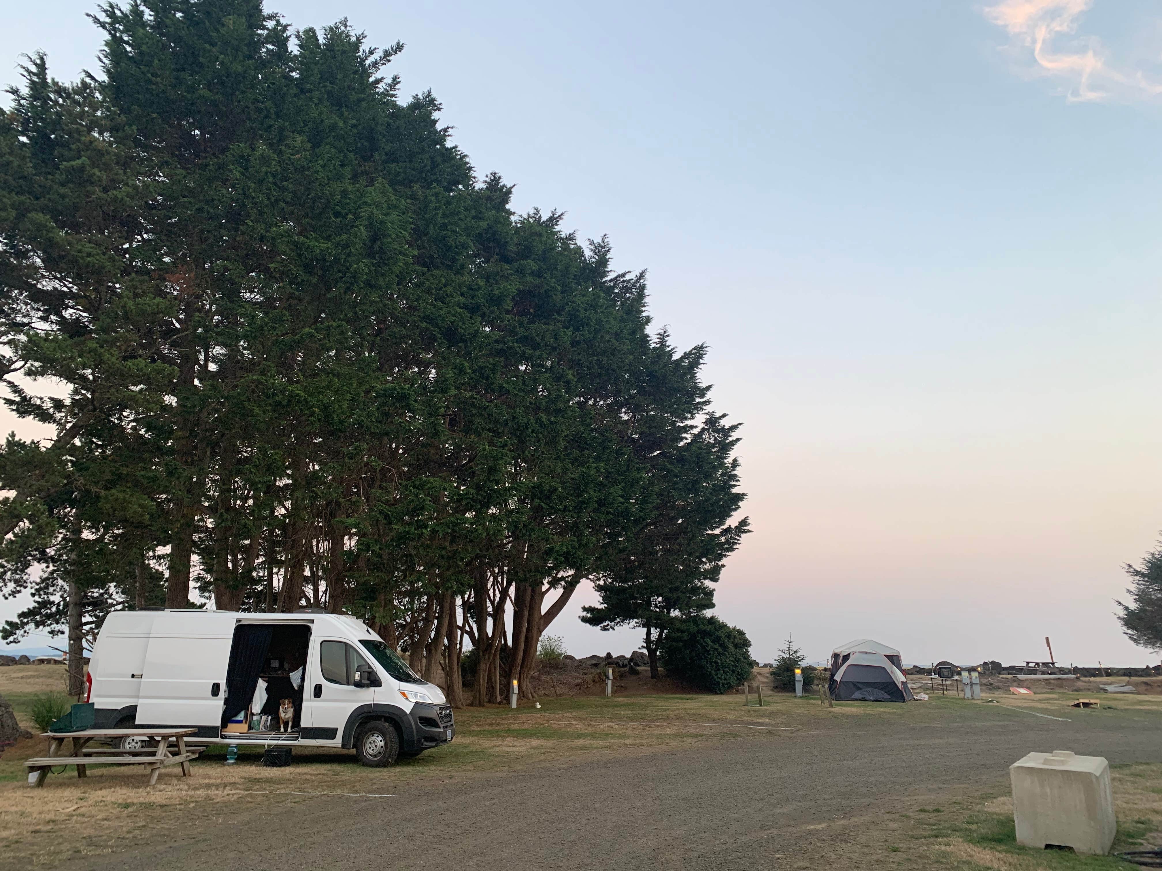 Hillary F.'s photo of rv camping at Bayshore RV Park & Guest Suites near Oysterville, WA