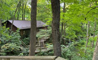 Nick & Allyssa S.'s photo of glamping accommodations at Thousand Trails Bear Cave near South Haven, MI