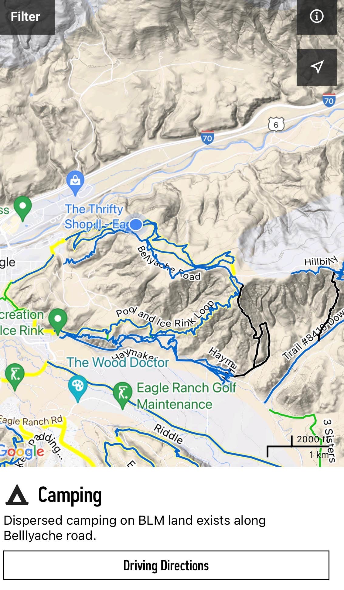 Camper-submitted photo at Bellyache Road near Minturn, CO