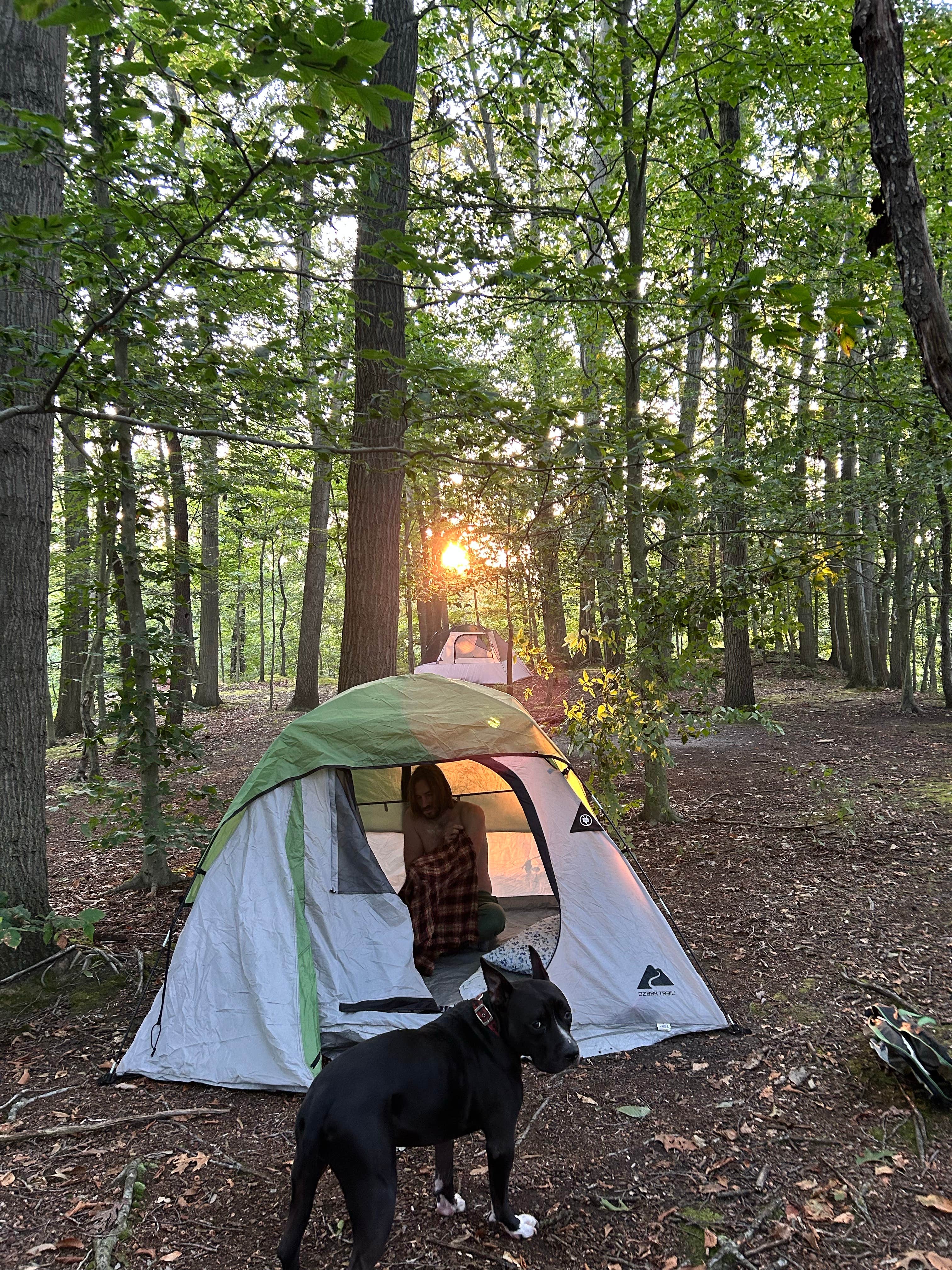 Sophia P.'s photo of camping with pets at Big Bend Trailhead Primitive Camping (Summit Metro Parks) near Magnolia, OH