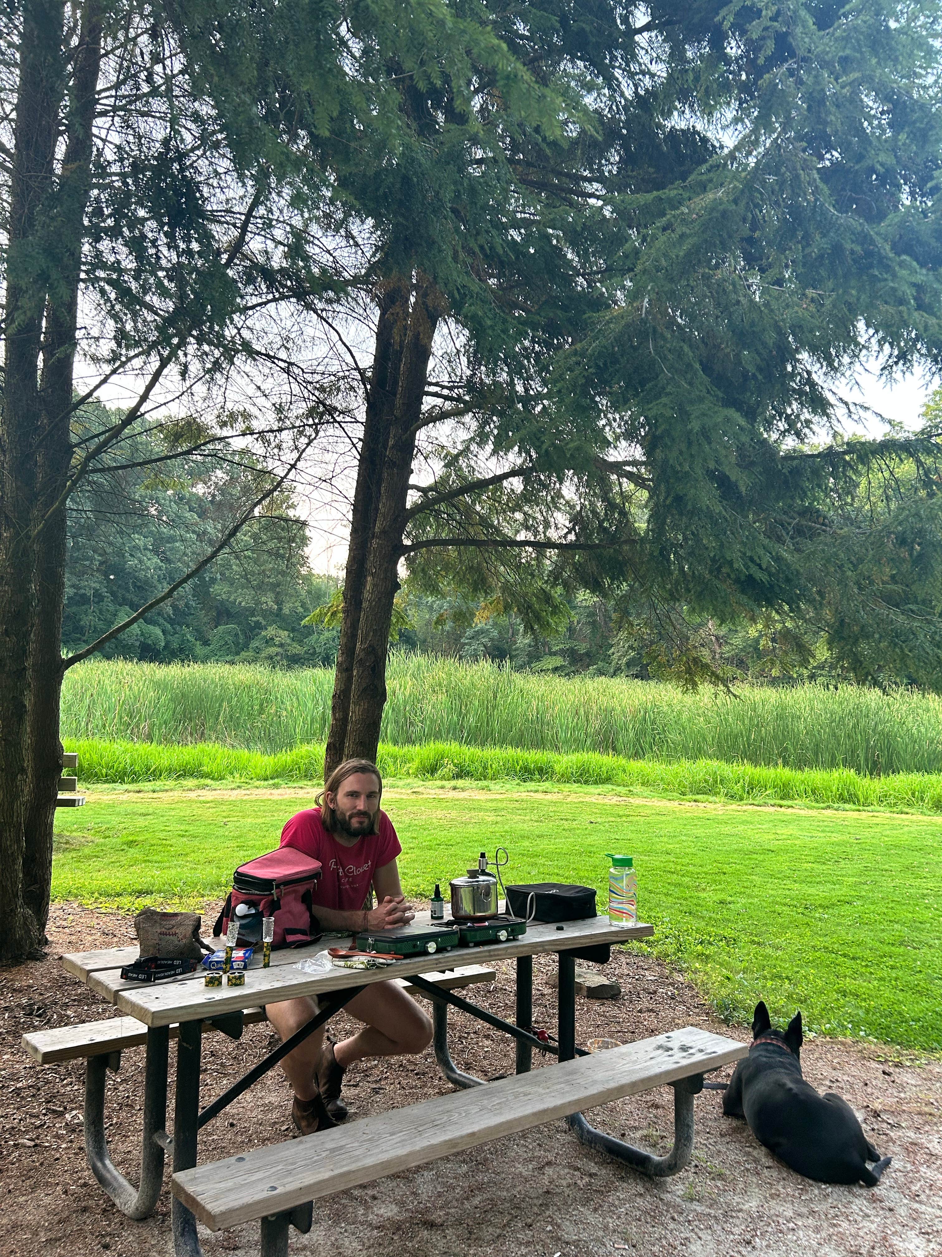 Sophia P.'s photo of camping with pets at Big Bend Trailhead Primitive Camping (Summit Metro Parks) near Deerfield, OH