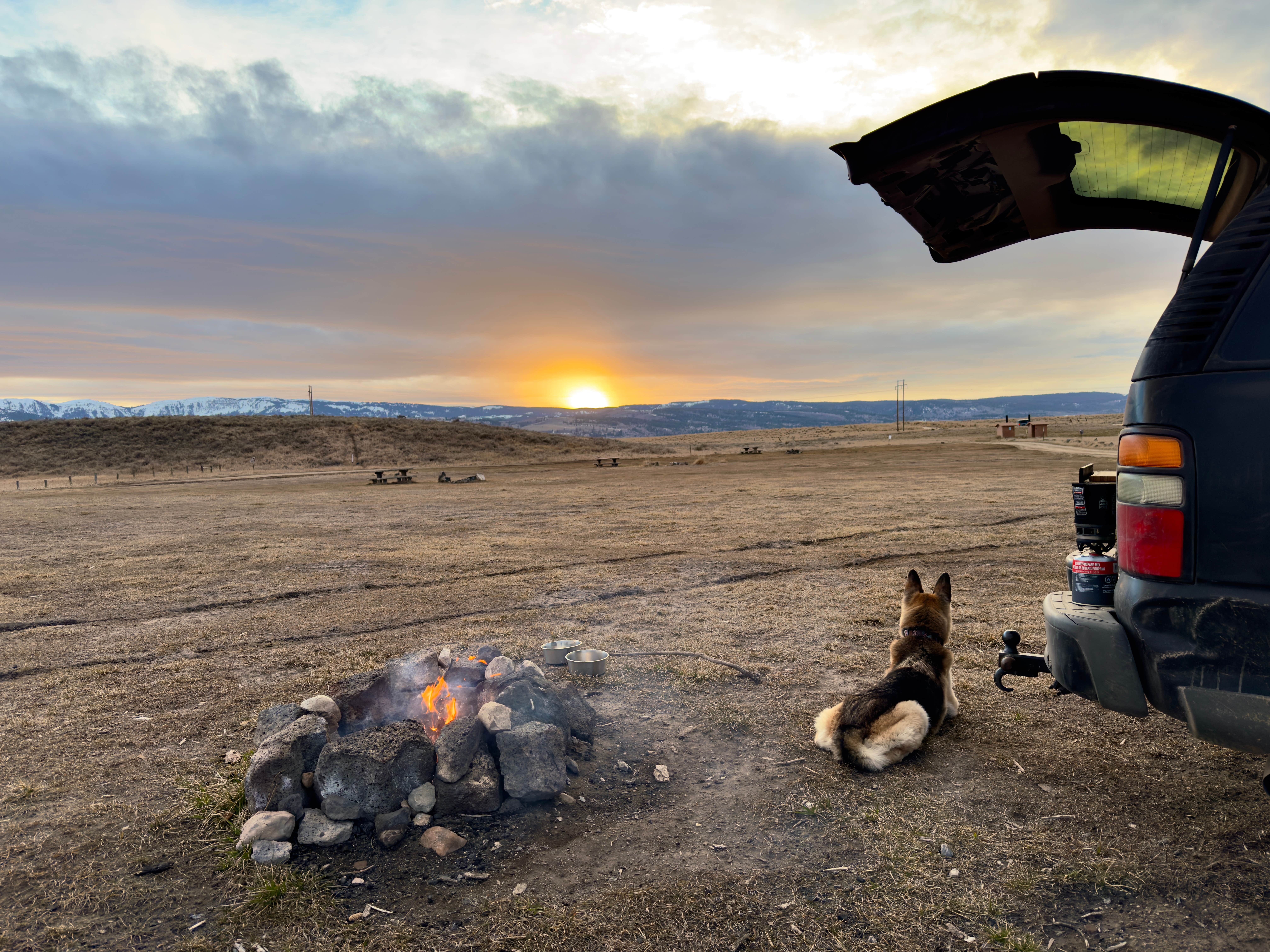 T S.'s photo of camping with pets at Big Eddy Dispersed Camping near Tetonia, ID