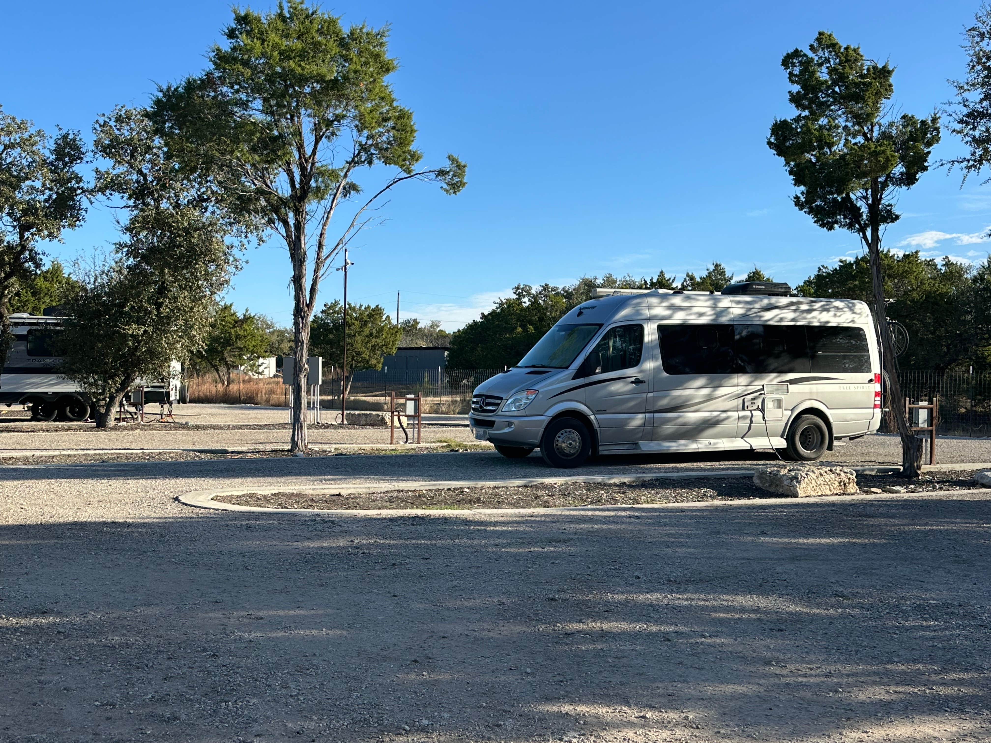 Camper submitted image from Black Canyon Wimberley Farmhouse Cottages & Luxury RV Park - 1