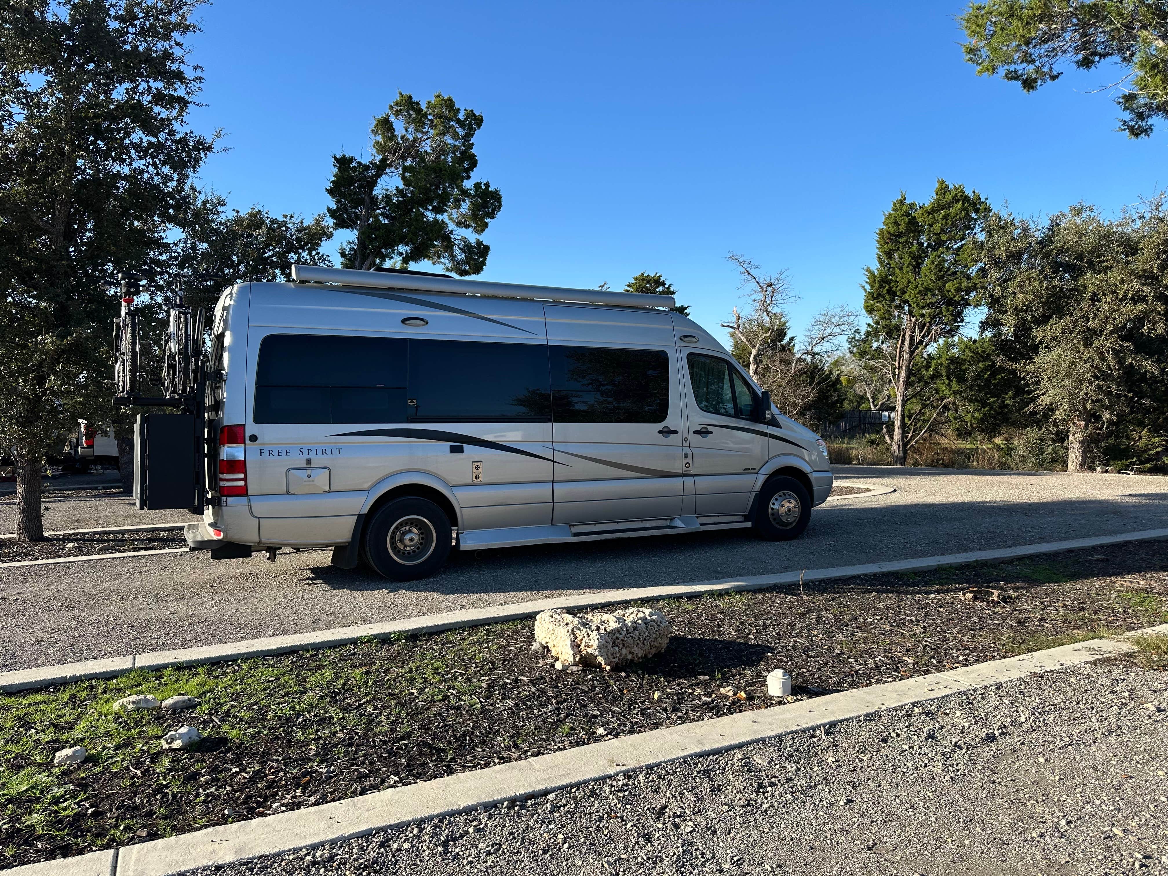 Teresa A.'s photo of rv camping at Black Canyon Wimberley Farmhouse Cottages & Luxury RV Park near Wimberley, TX