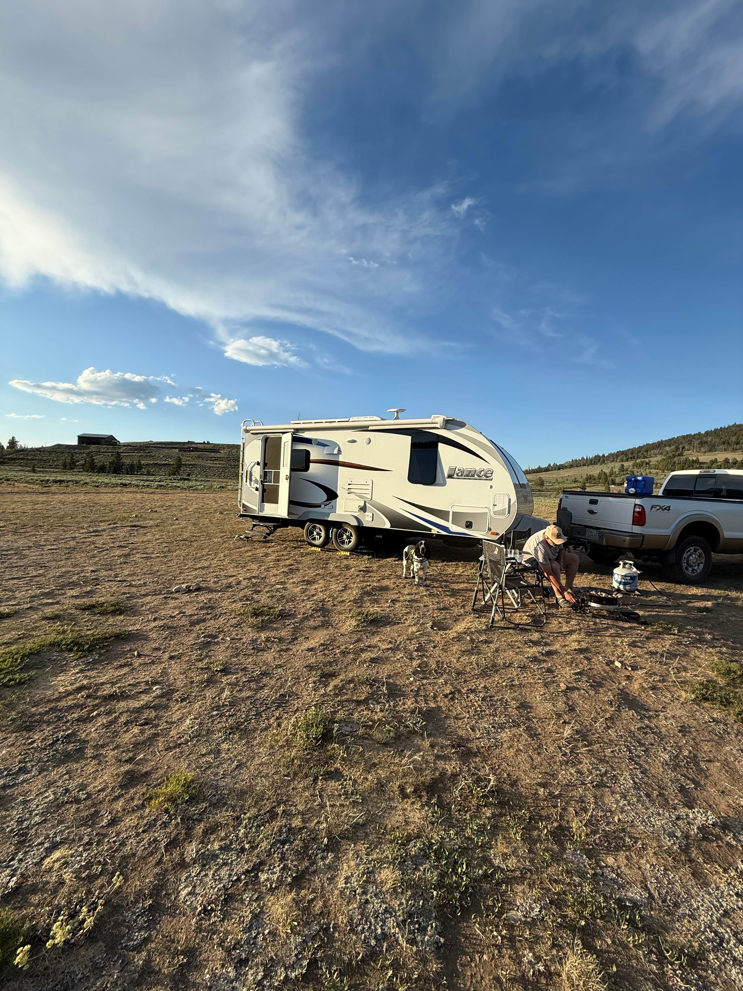 Jim & Karen A.'s photo of camping with pets at BLM above Dubois near Cora, WY