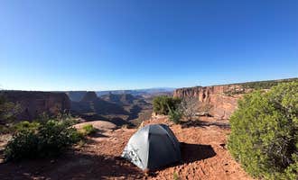 Camping near Wingate Campground — Dead Horse Point State Park: BLM Middle Fork Shafer Canyon Dispersed, Moab, Utah