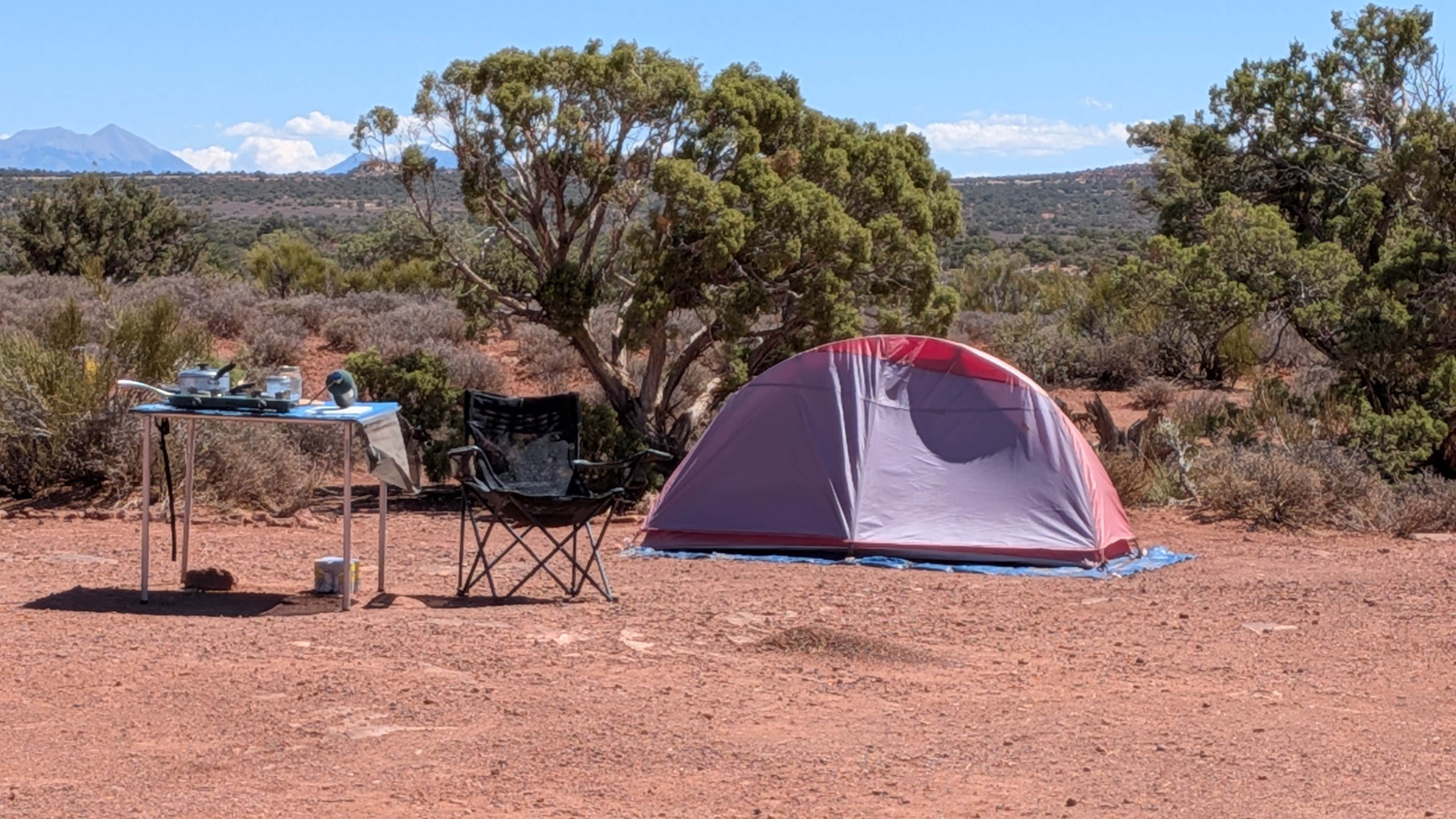 Greg L.'s photo of tent camping at BLM Mineral Point Dispersed Camping Area near Castle Valley, UT