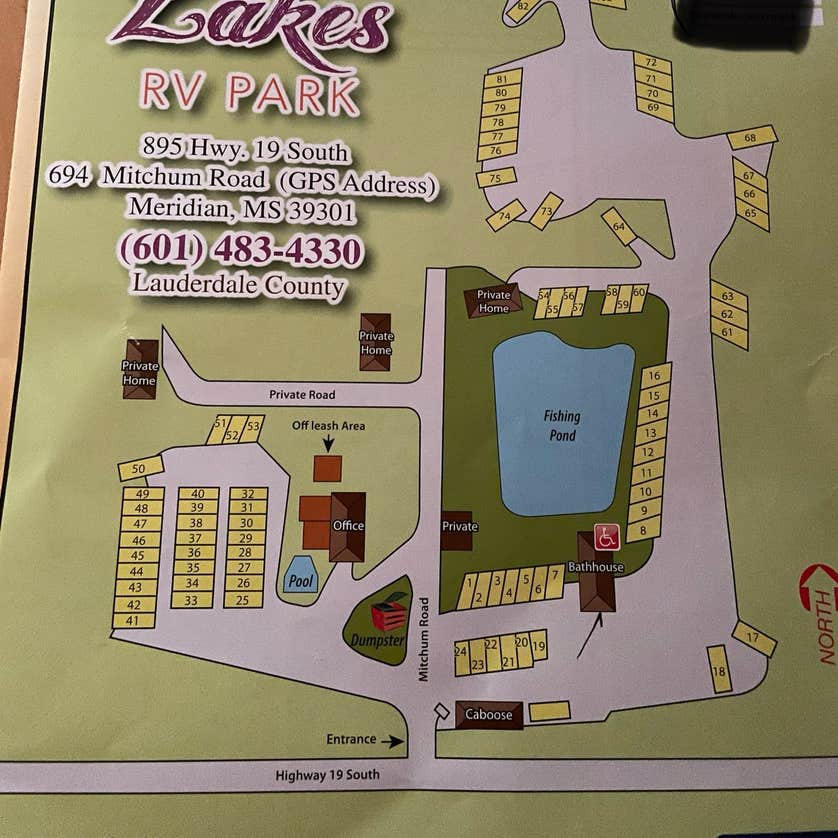 Bonita Lakes RV Park Meridian, MS