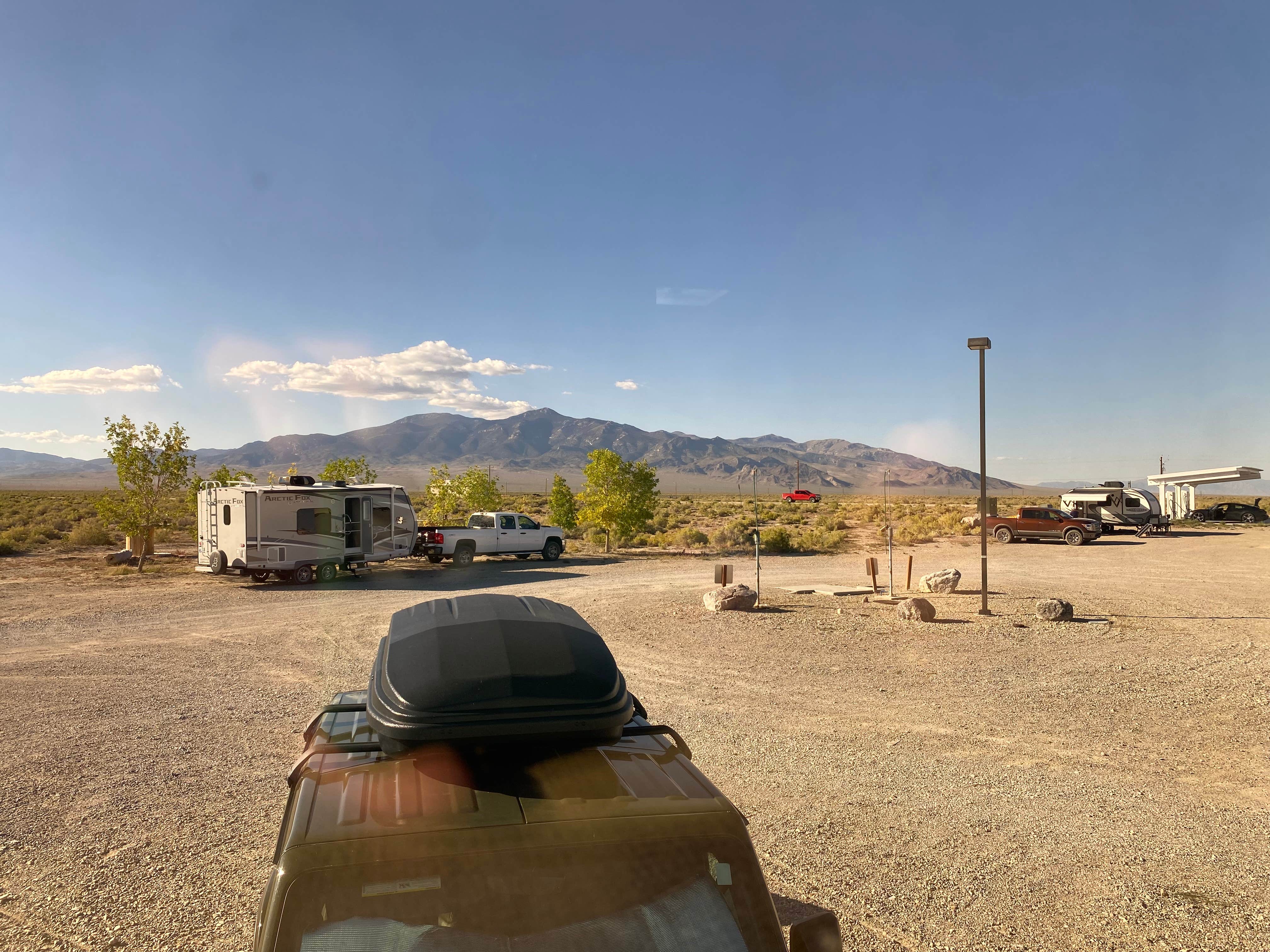 Amy B.'s photo of camping with pets at Border Inn Casino & RV Park near Baker, NV