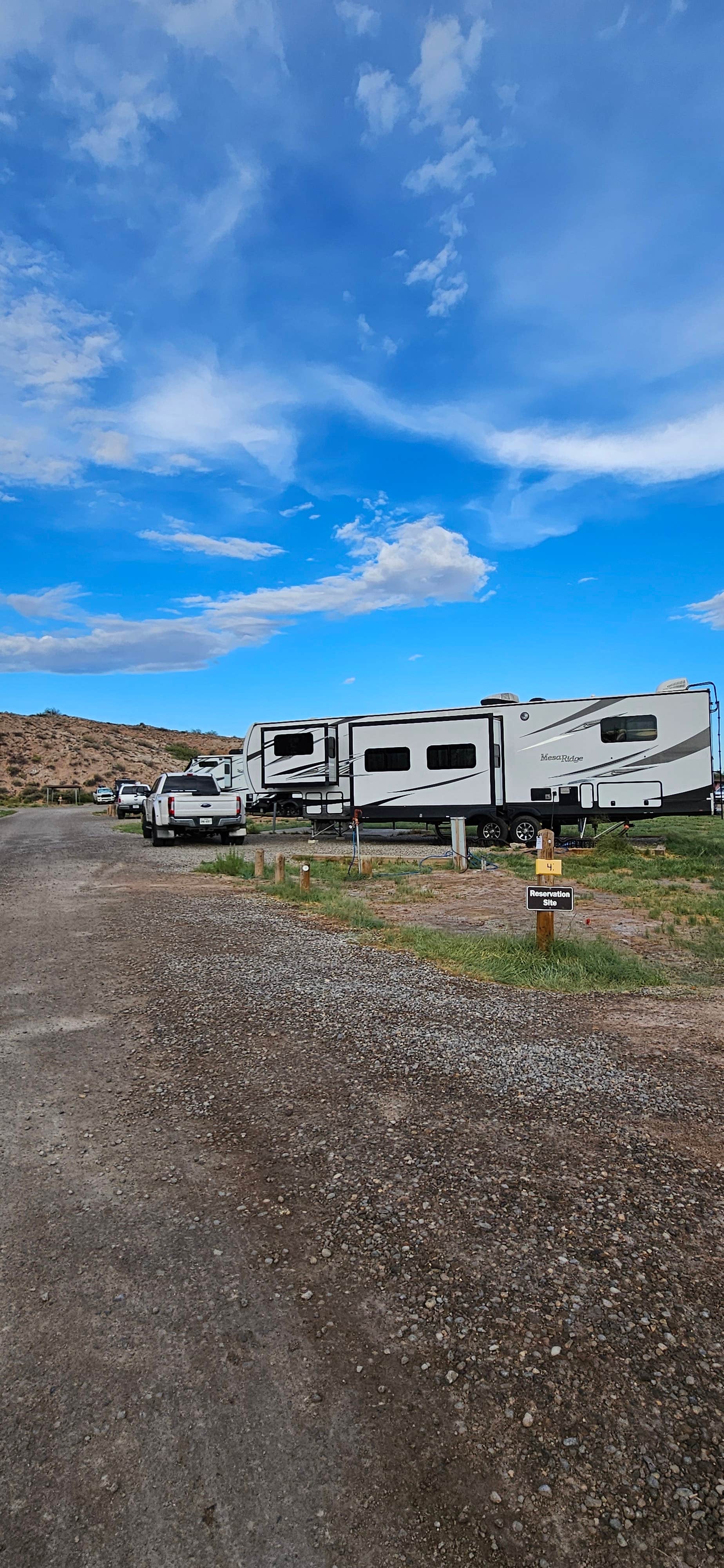 Jessica L.'s photo of rv camping at Lea Lake Campground — Bottomless Lakes State Park near Roswell, NM