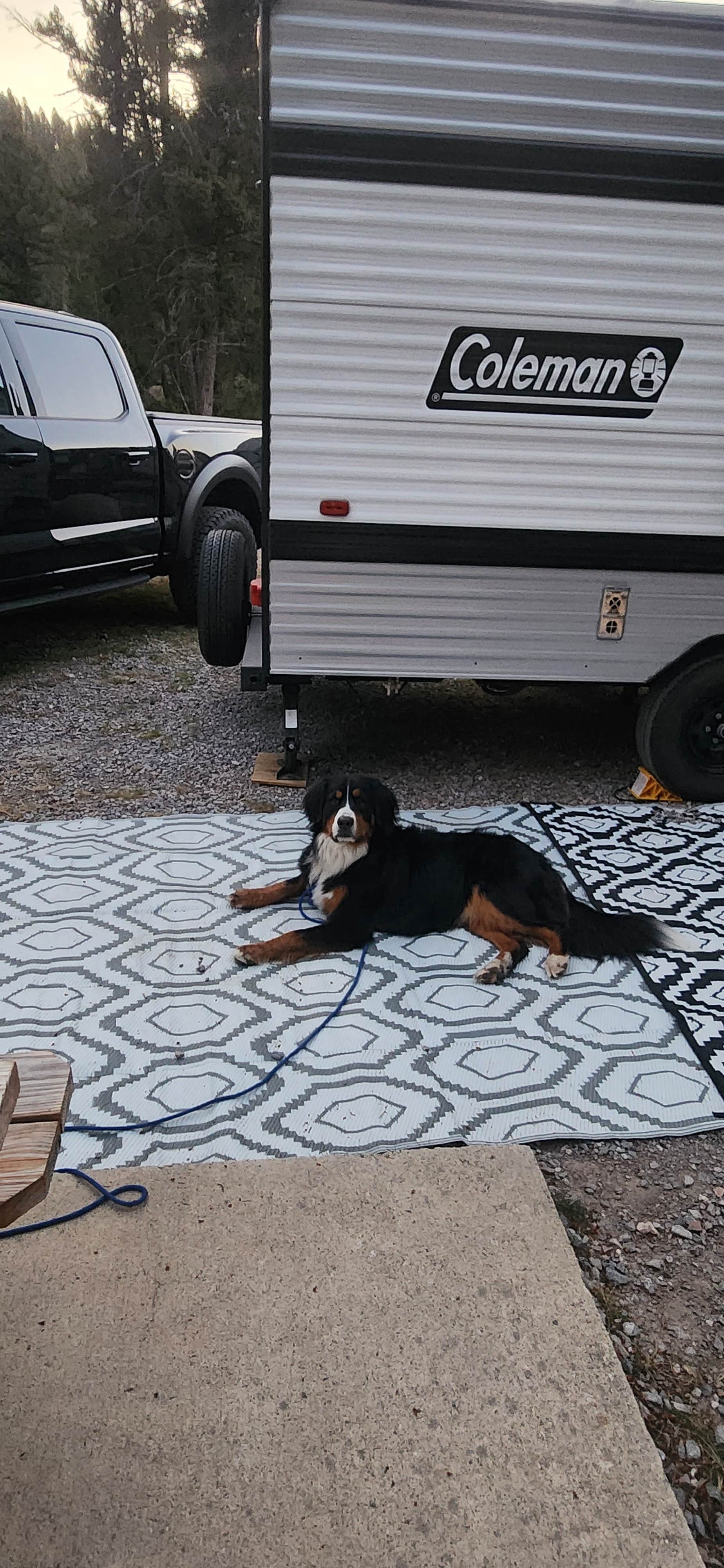 Laura W.'s photo of rv camping at Boulder Creek Lodge near Victor, MT