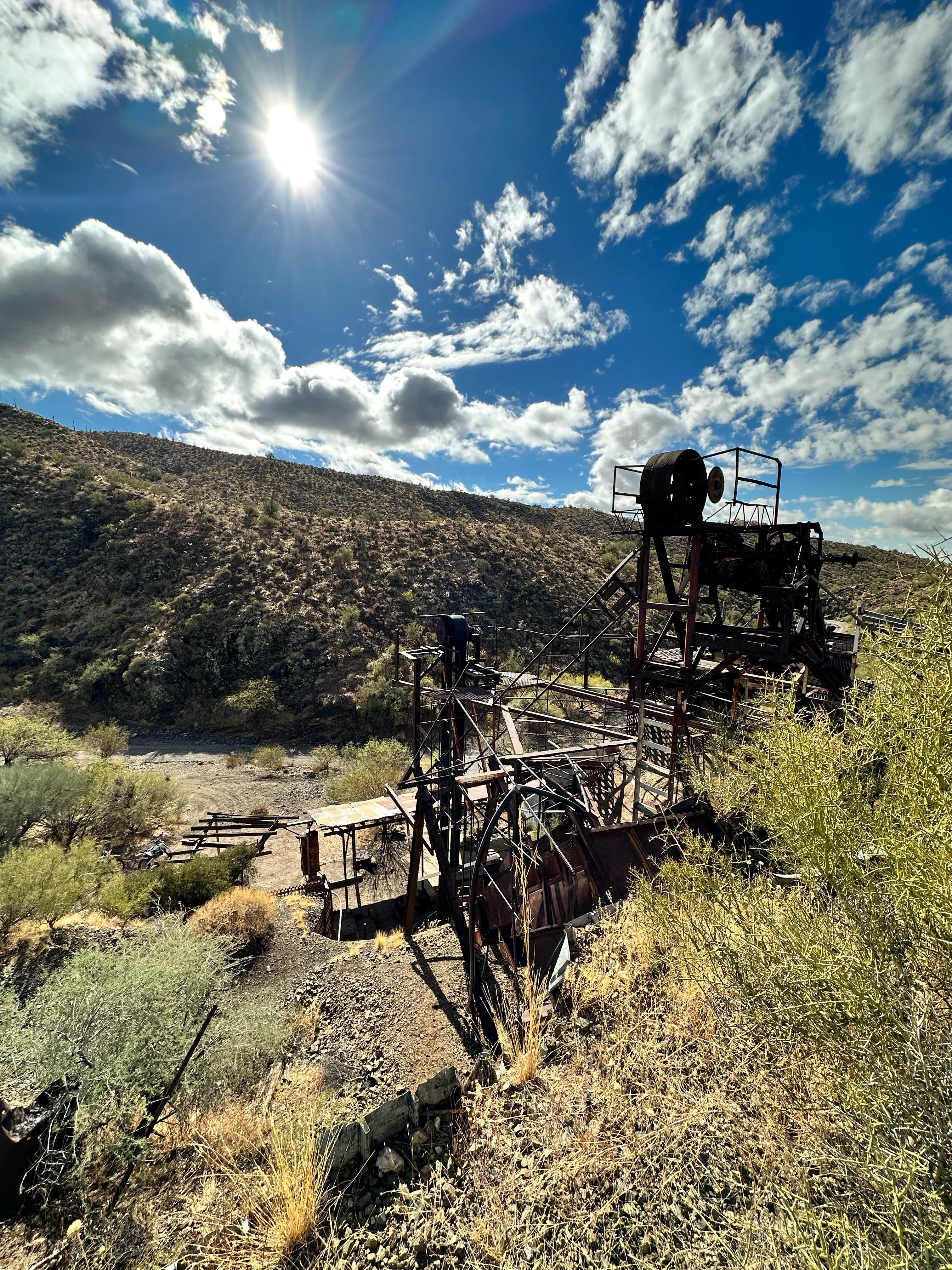Caitlin S.'s photo of a dispersed camping area at Boulders OHV Area near Waddell, AZ