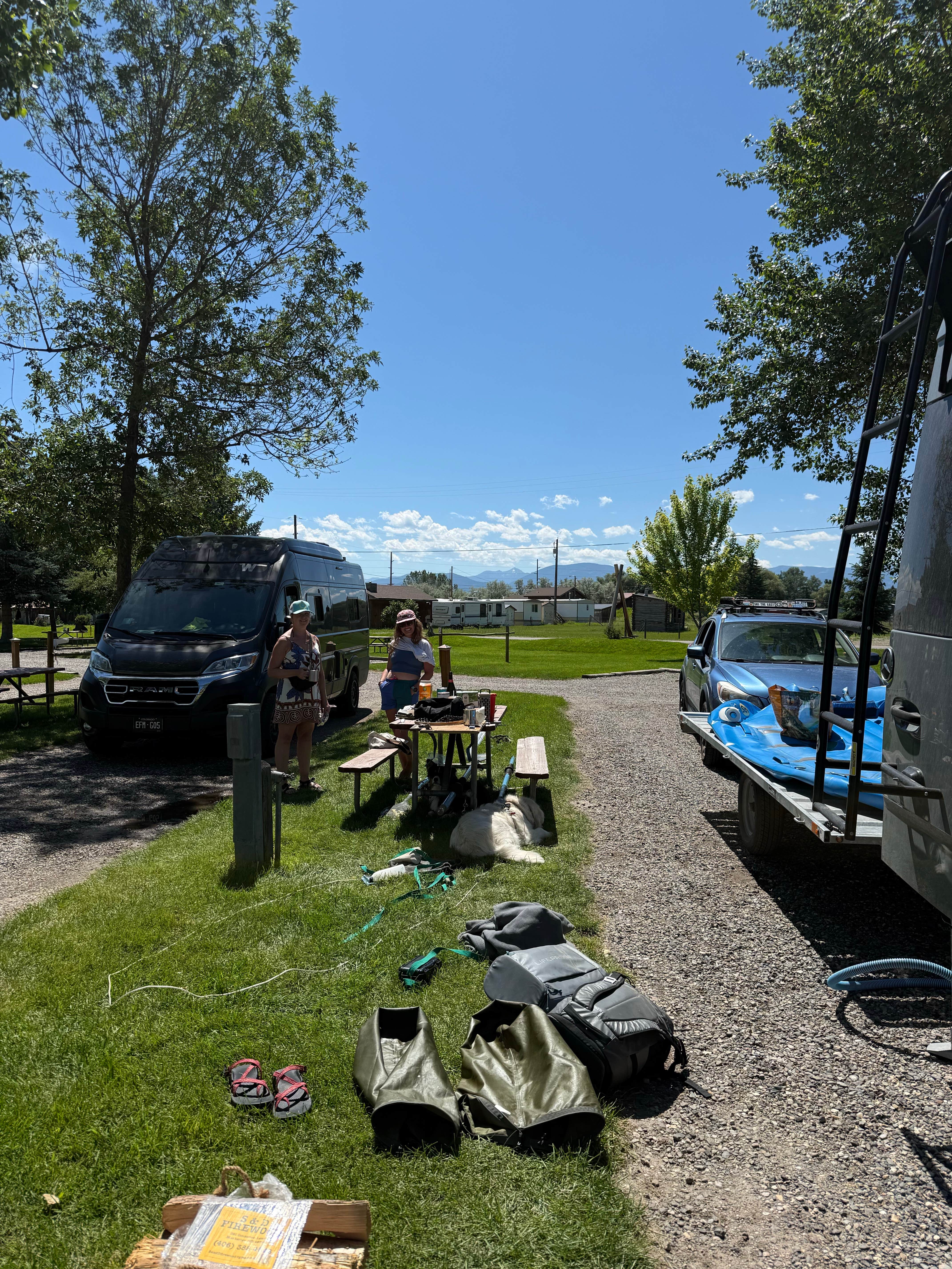 Matt F.'s photo of camping with pets at Bozeman Hot Springs Campground & RV near Livingston, MT