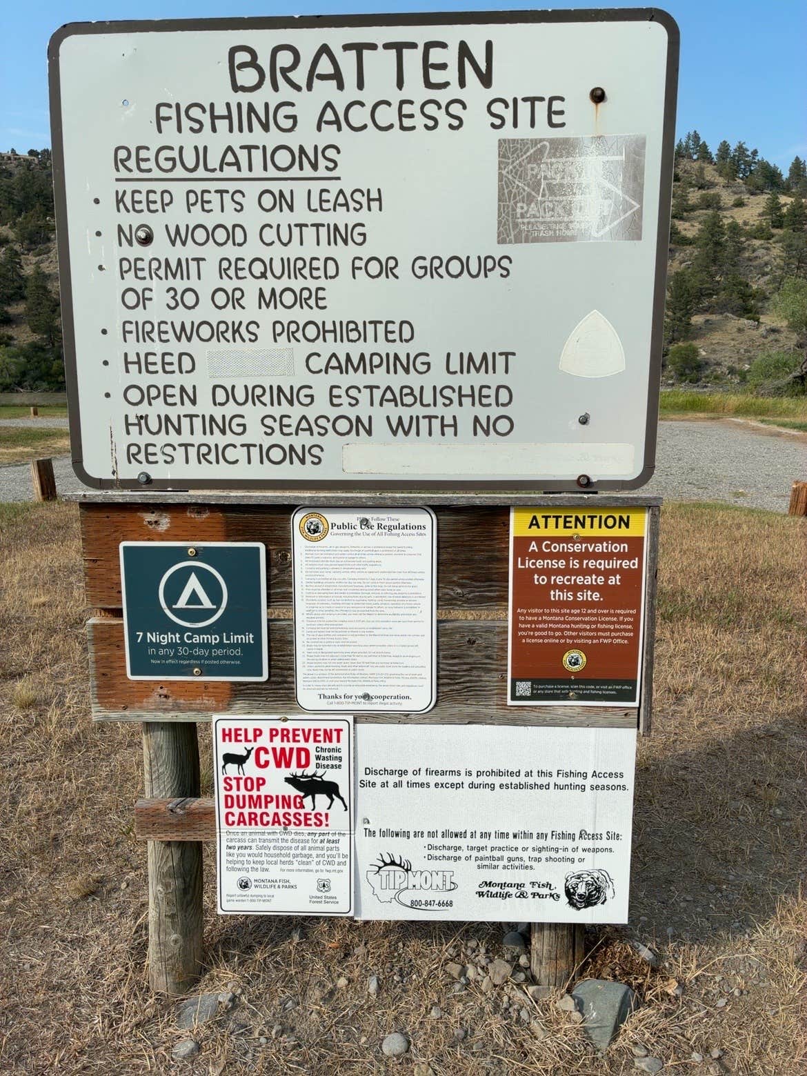 Camper-submitted photo at Bratten fishing access site on Yellowstone River near Gray Cliff Mt near Bridger, MT
