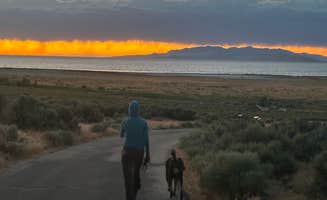 Erik B.'s photo of camping with pets at Bridger Bay Campground — Antelope Island State Park near Roy, UT