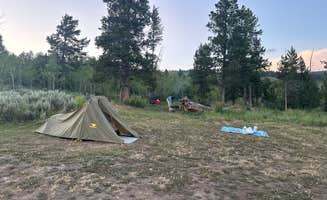 angela P.'s photo of tent camping at Buffalo Valley Dispersed Camping near Shoshone National Forest