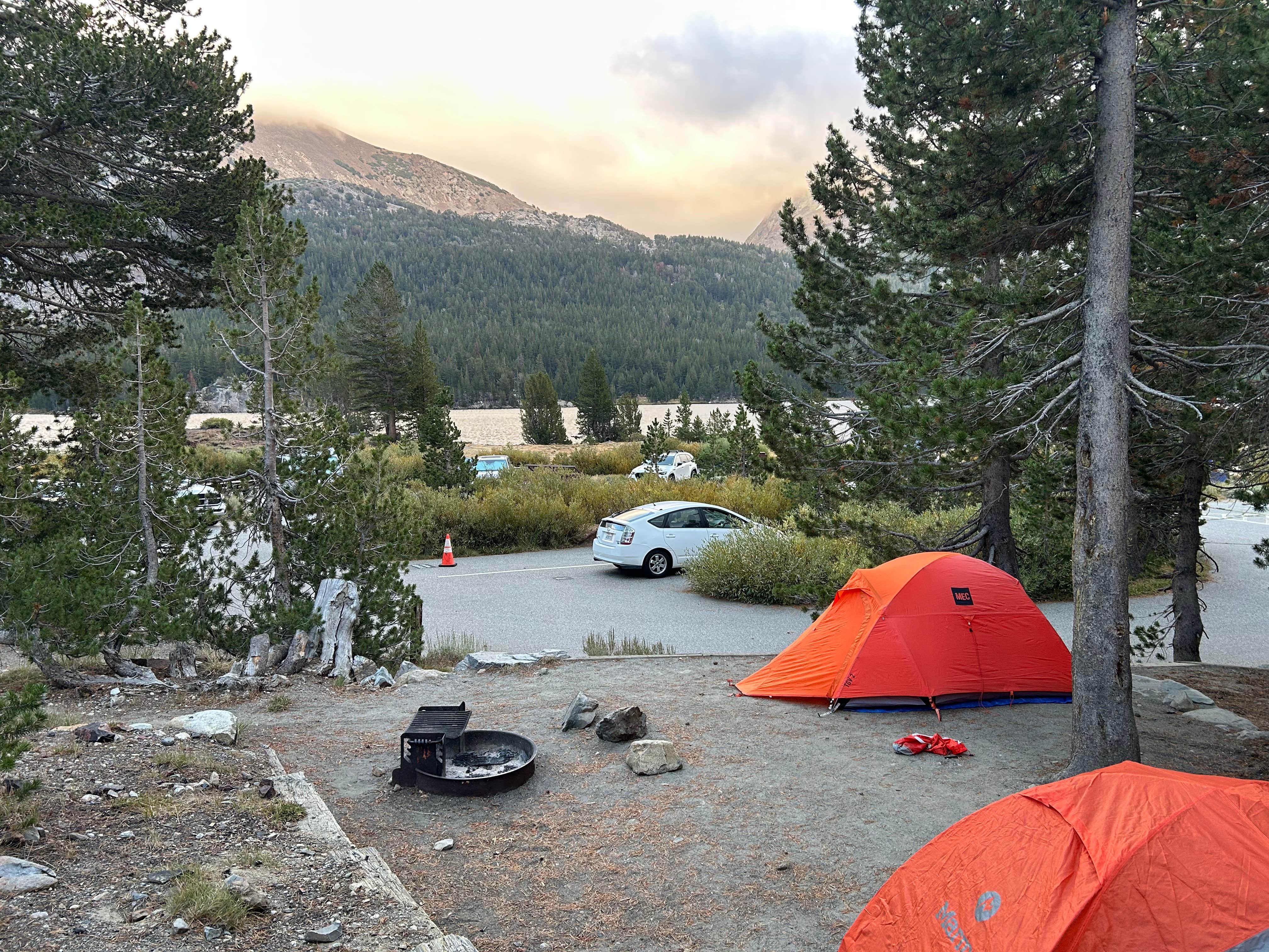 Camping near Boulder: Tioga Lake Campground, Lee Vining, California
