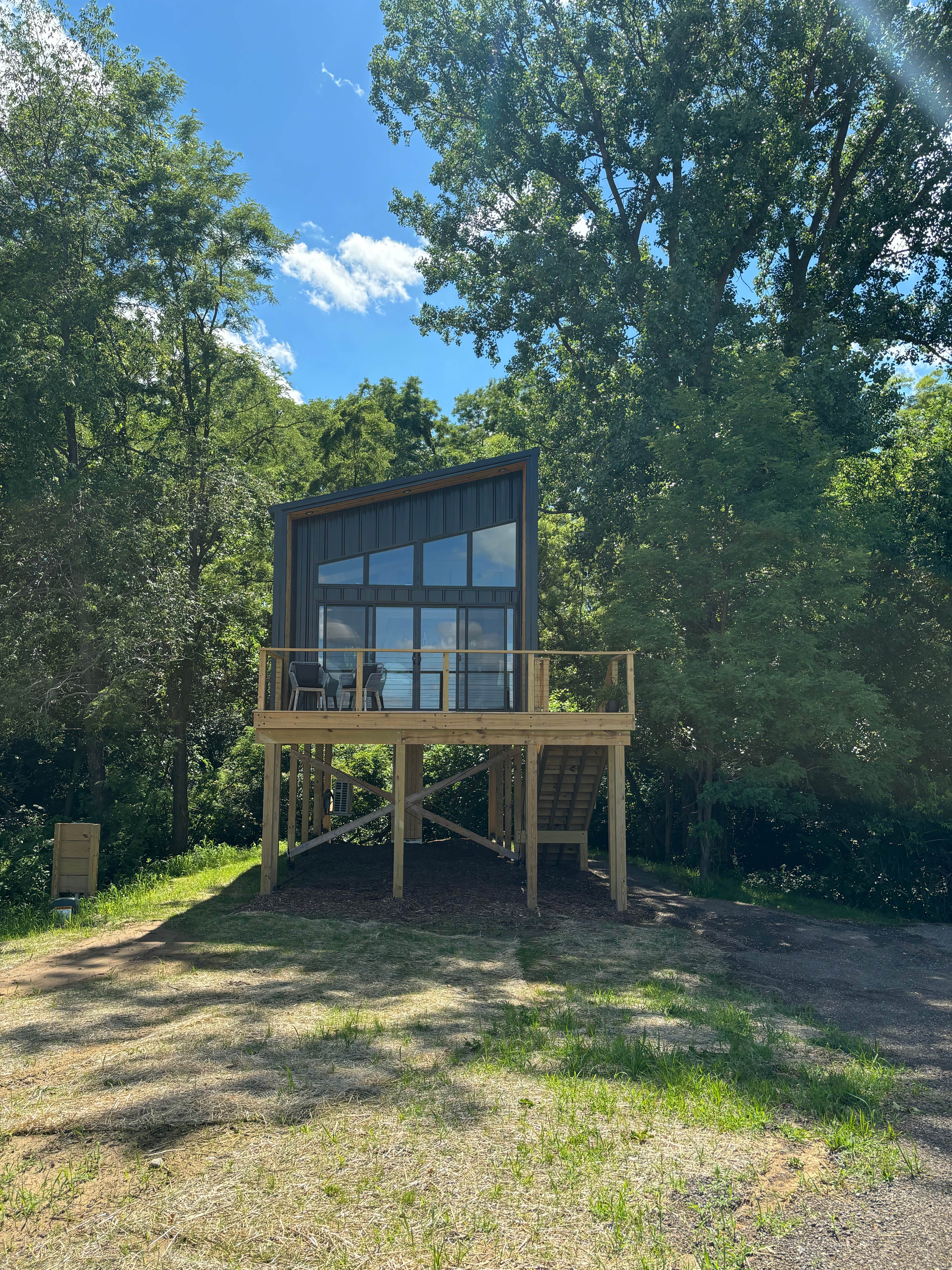 James M.'s photo of a cabin at Calyx Creek, Creekside Treehouse near Amana, IA