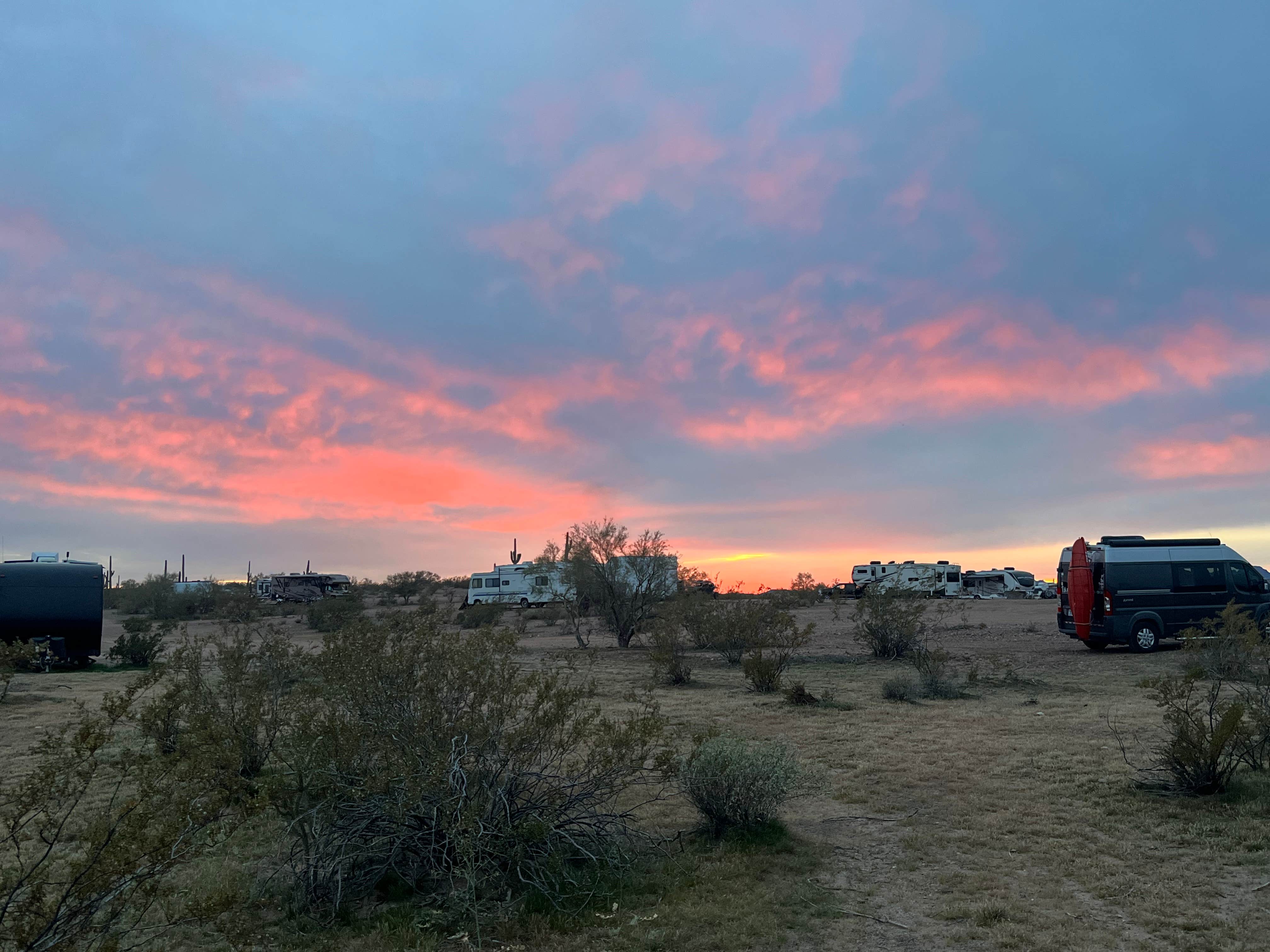Christine B.'s photo of a dispersed camping area at Camp Area - State Trust Land near Phoenix, AZ