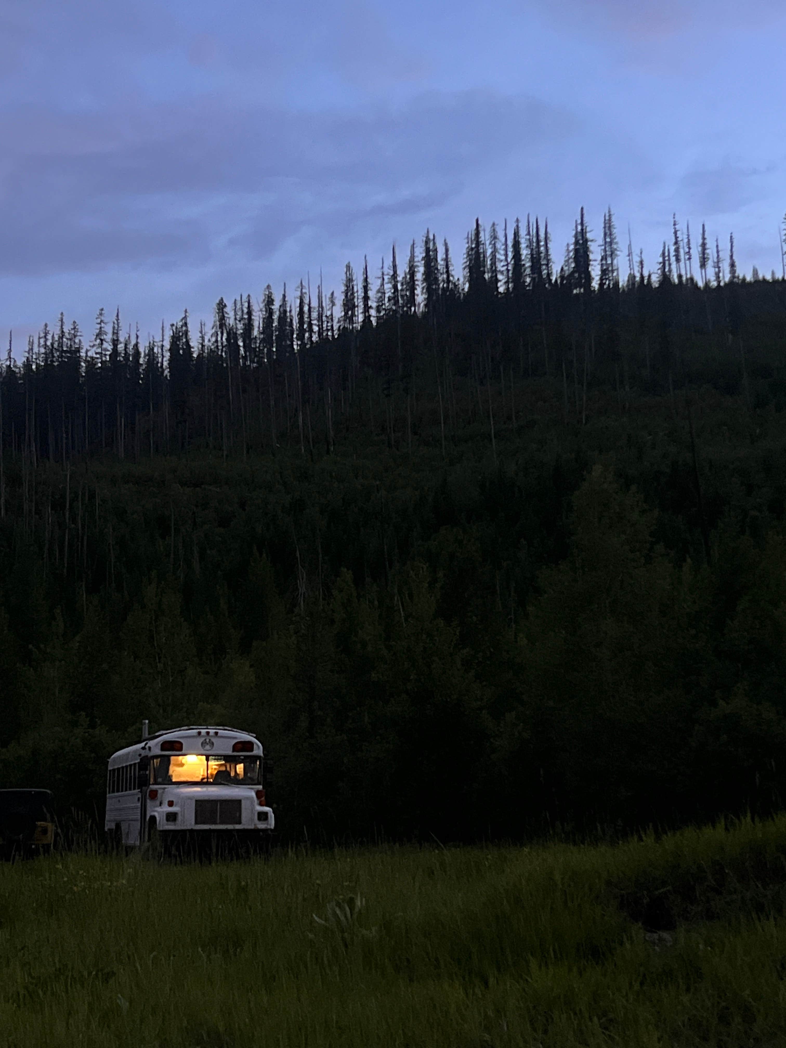 Camper-submitted photo at Camp off North Fork Road near Glacier National Park