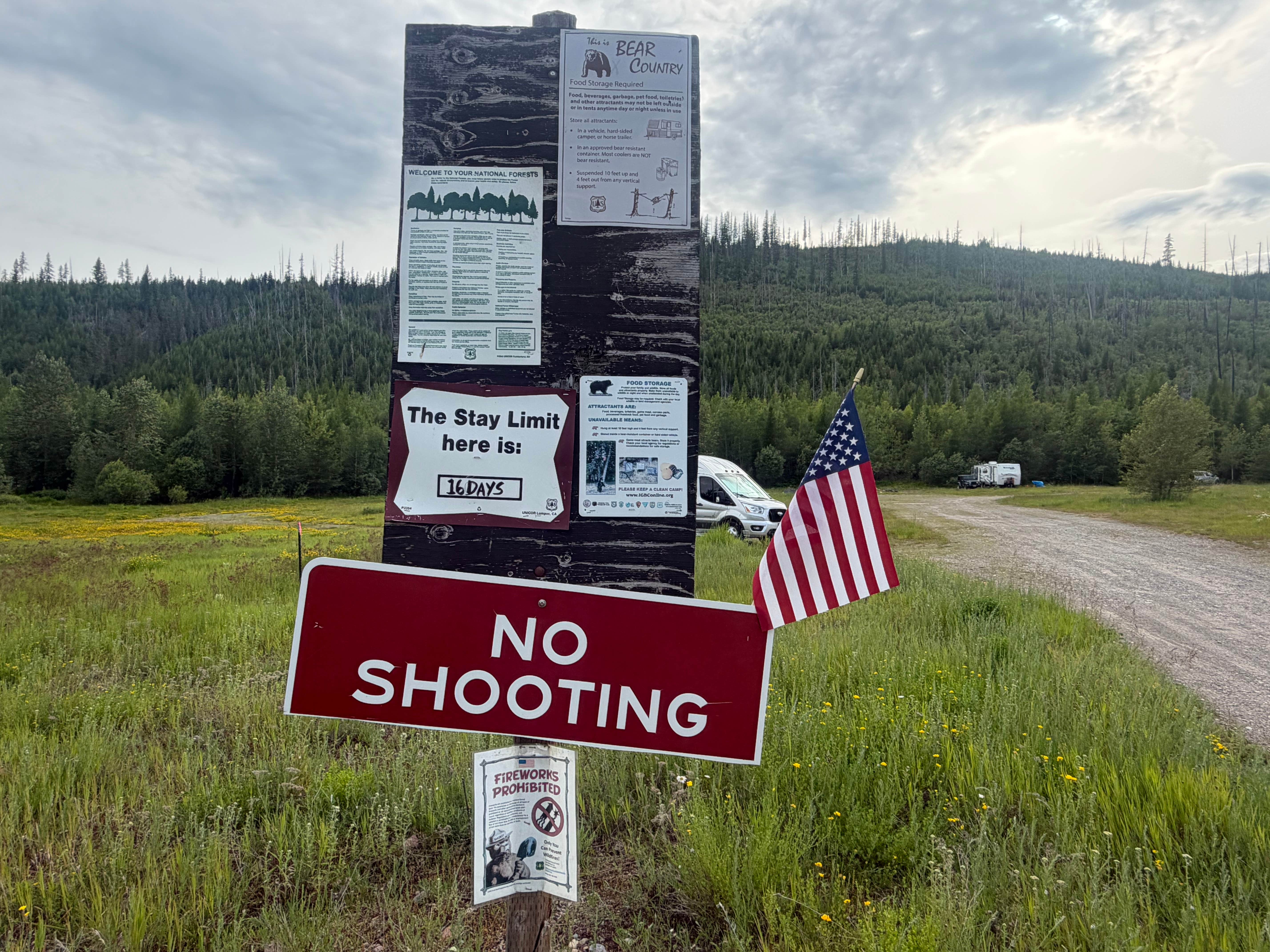 Camper-submitted photo at Camp off North Fork Road near Martin City, MT
