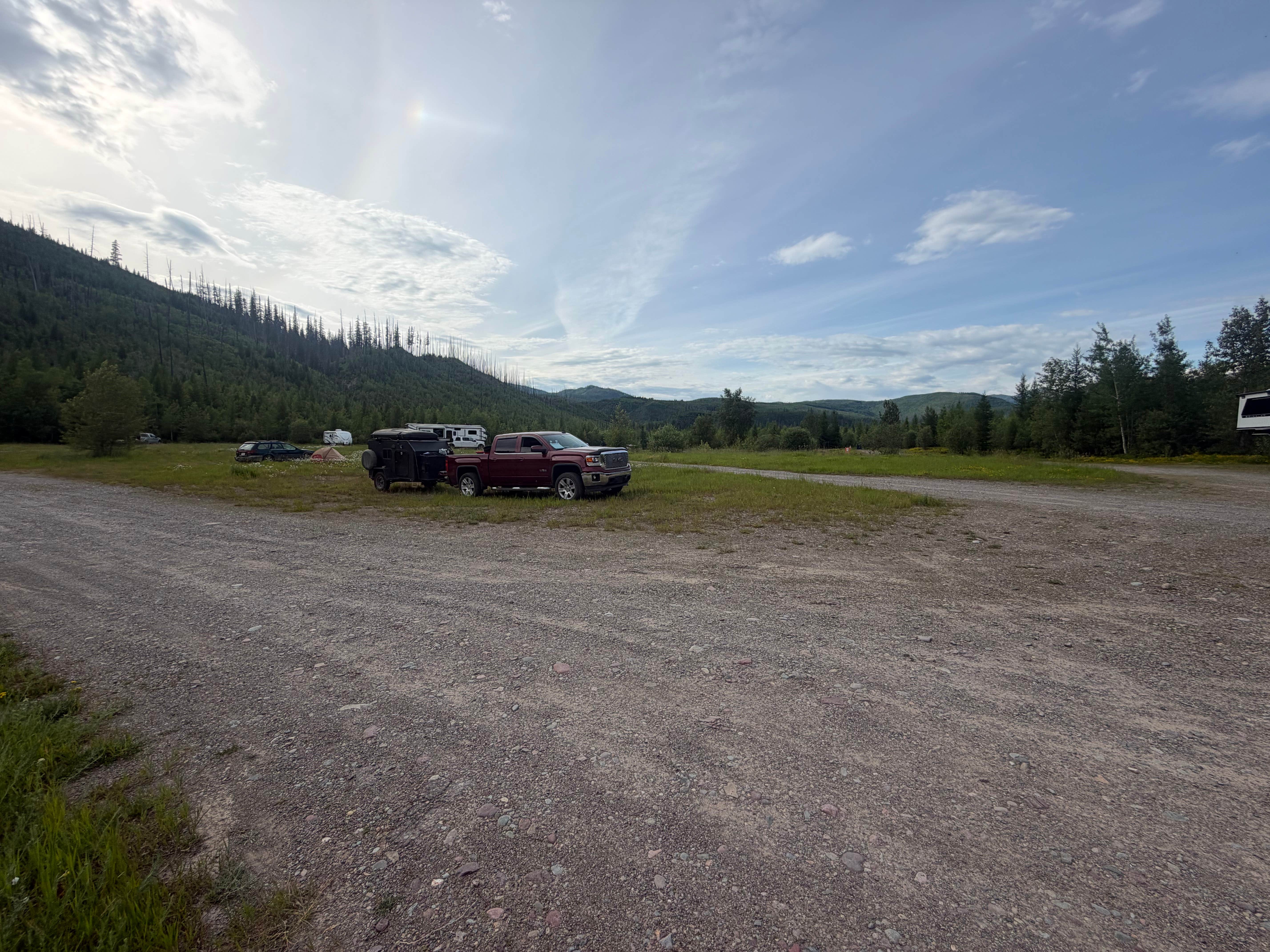 Camper-submitted photo at Camp off North Fork Road near Martin City, MT