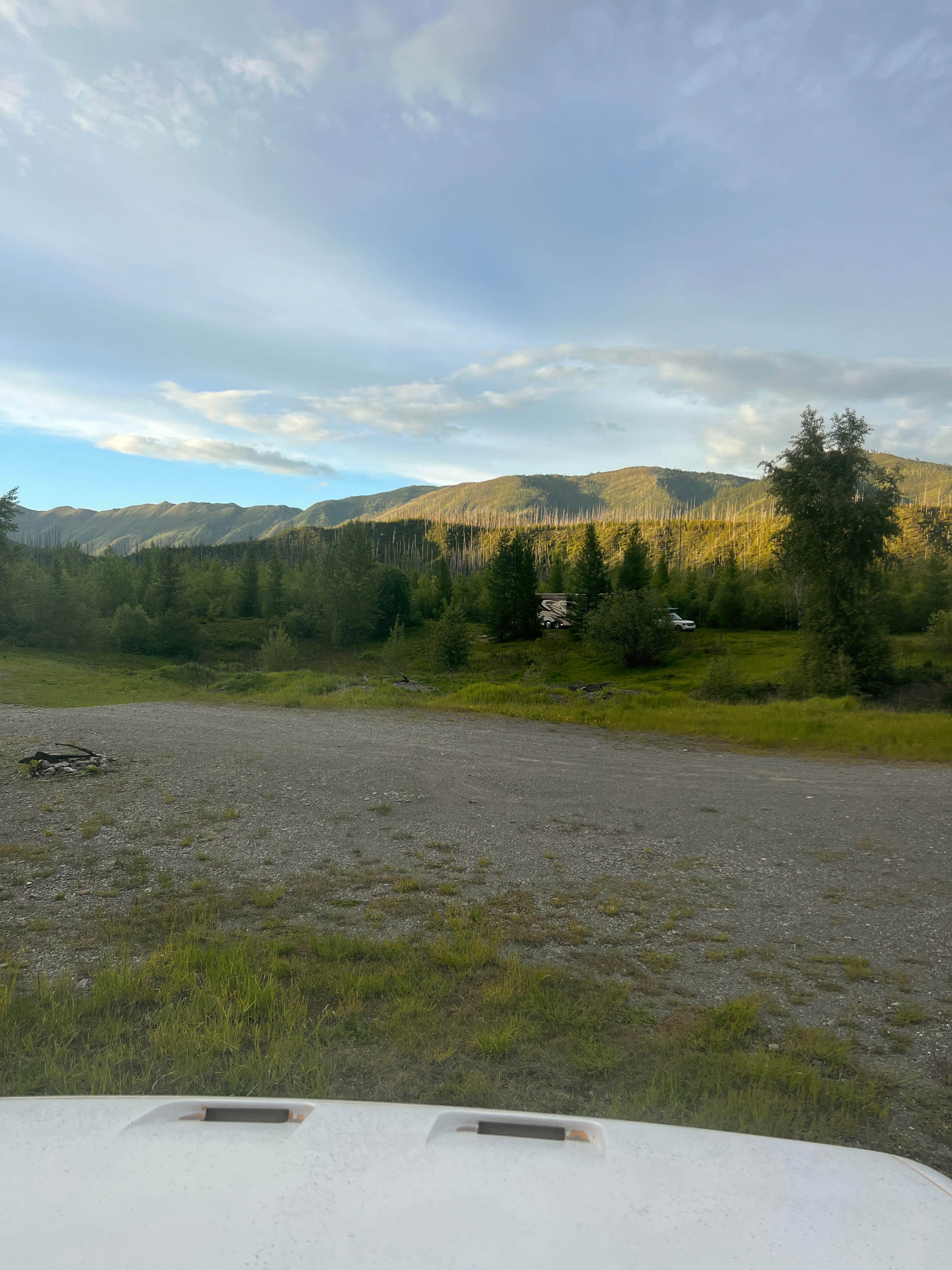 Camper-submitted photo at Camp off North Fork Road near Glacier National Park